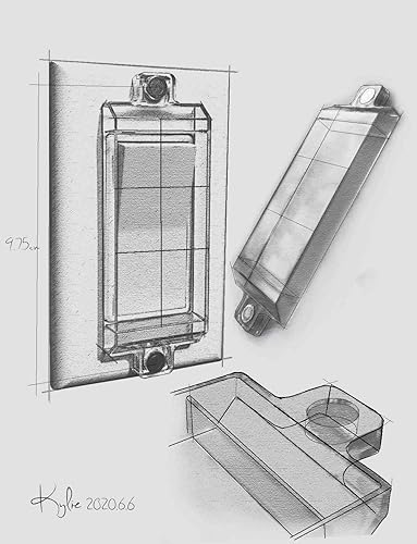 Miniatura 4 de Cubiertas magnéticas para interruptores, interruptor de luz ILIVABLE y cubierta de toma de corriente para interruptores planos modernos, no a prueba