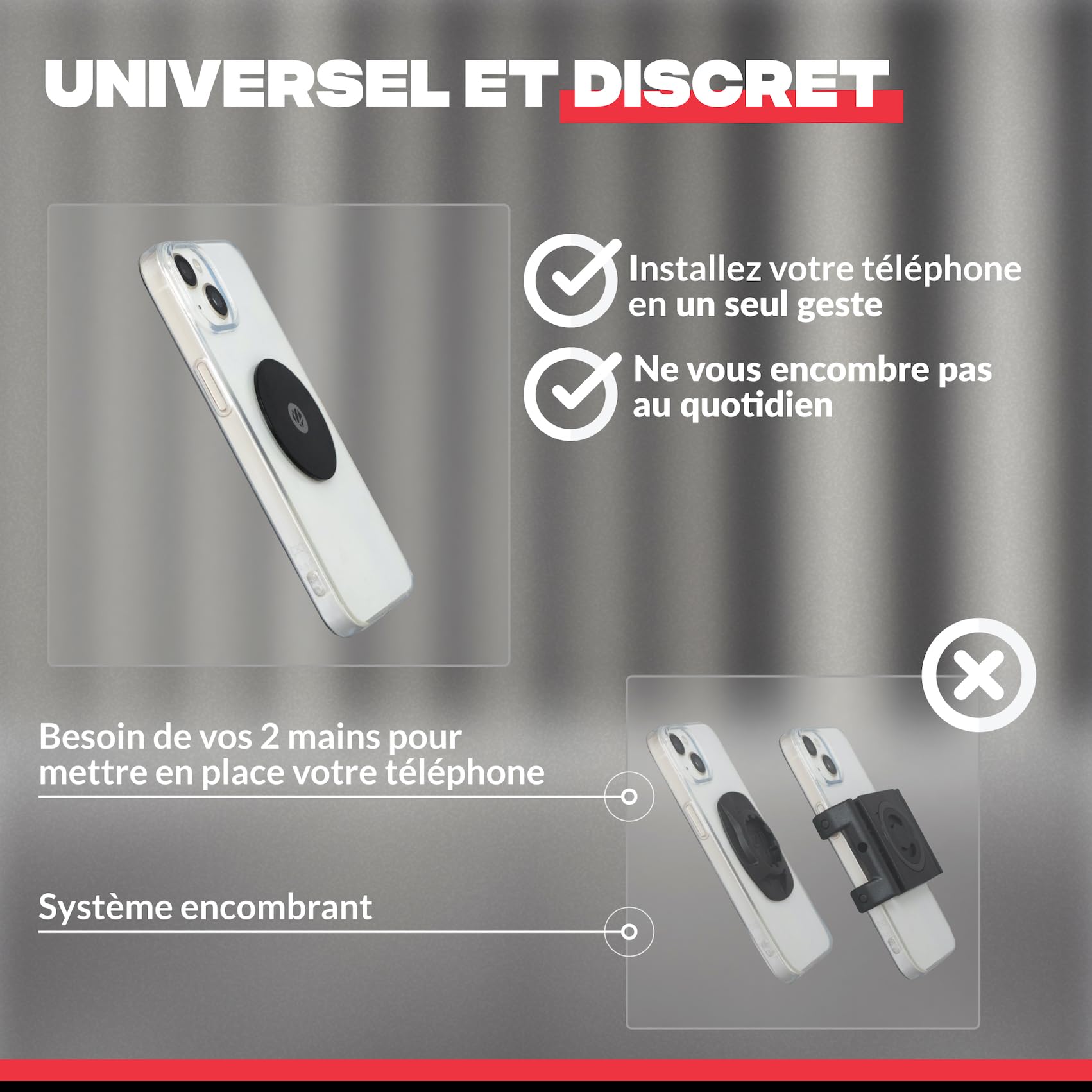 Shapeheart Plaque Métal Adhésive Universelle 1,5 mm Compatible Vélo Moto Voiture Anti-Reflet