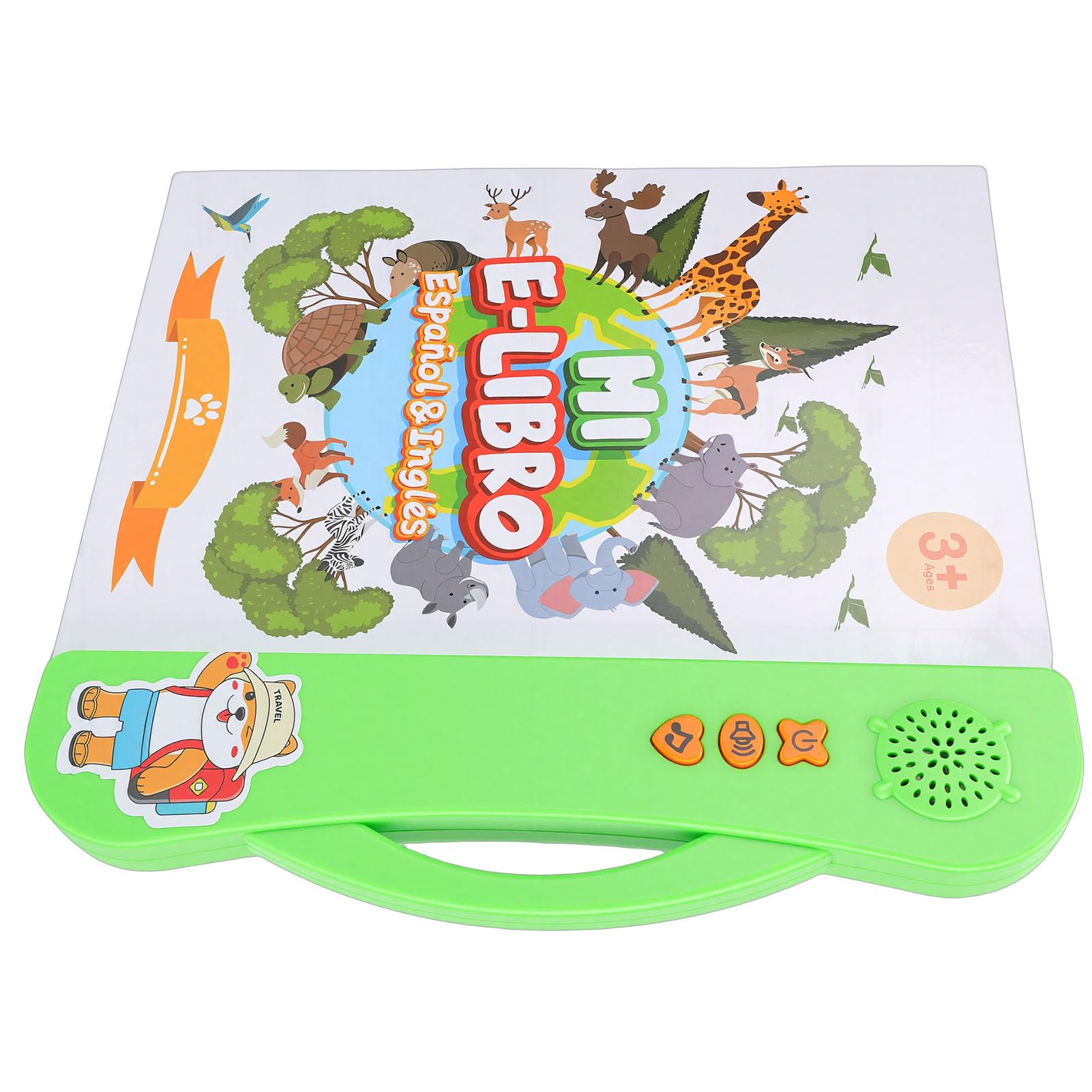 PUSOKEI Toca y Aprende Español Inglés Bilingüe Libro de Actividades Interactivo para Niños, Juguete Educativo para la Adquisición del Lenguaje, Herramienta de Aprendizaje Atractiva para Mentes