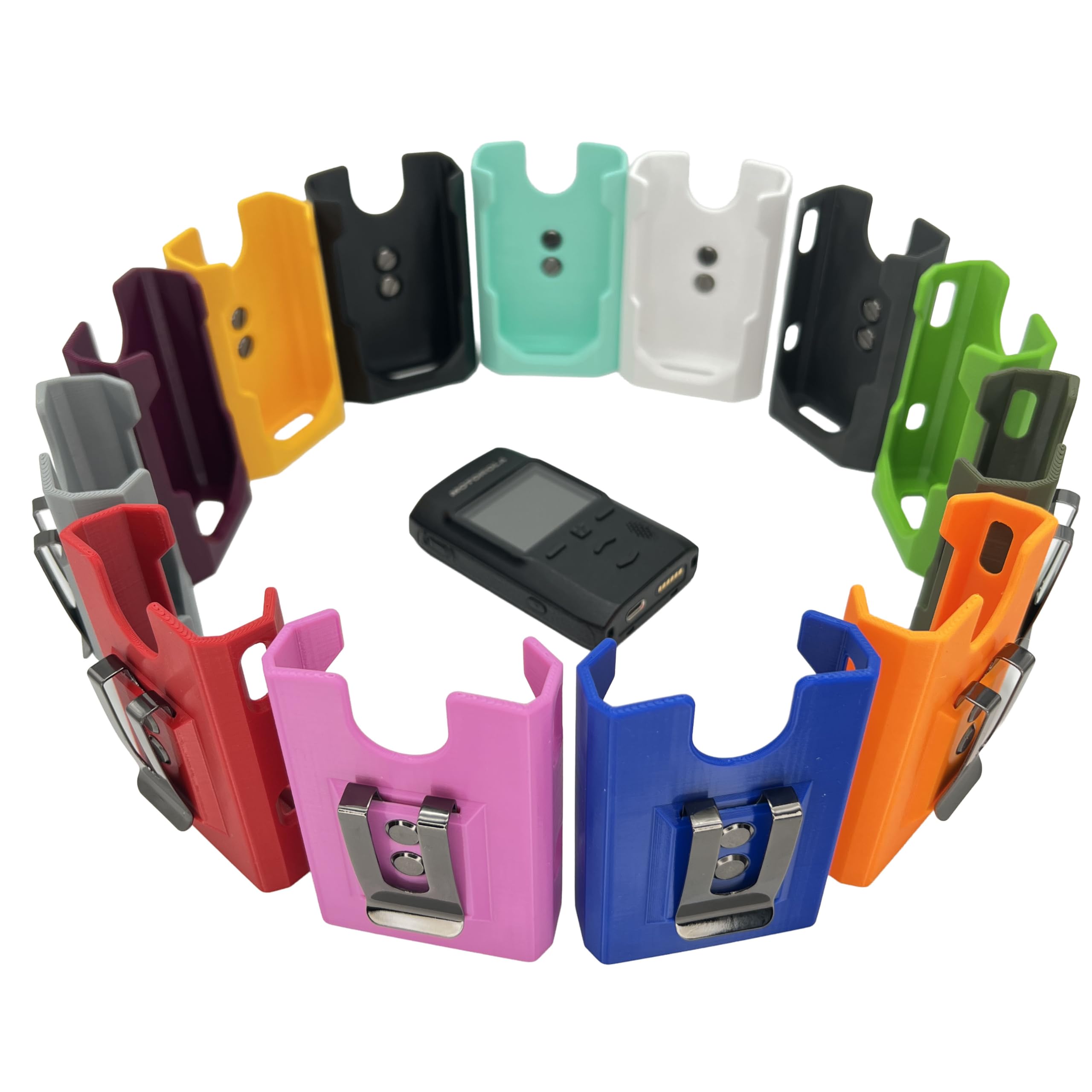 Funkmelderhalter/Holster passend für Motorola TPG2200 inkl. Displayschutzfolie – Made in Germany, speziell für Feuerwehr, Rettungsdienst, Polizei & alle Einsatzkräfte (Blau)