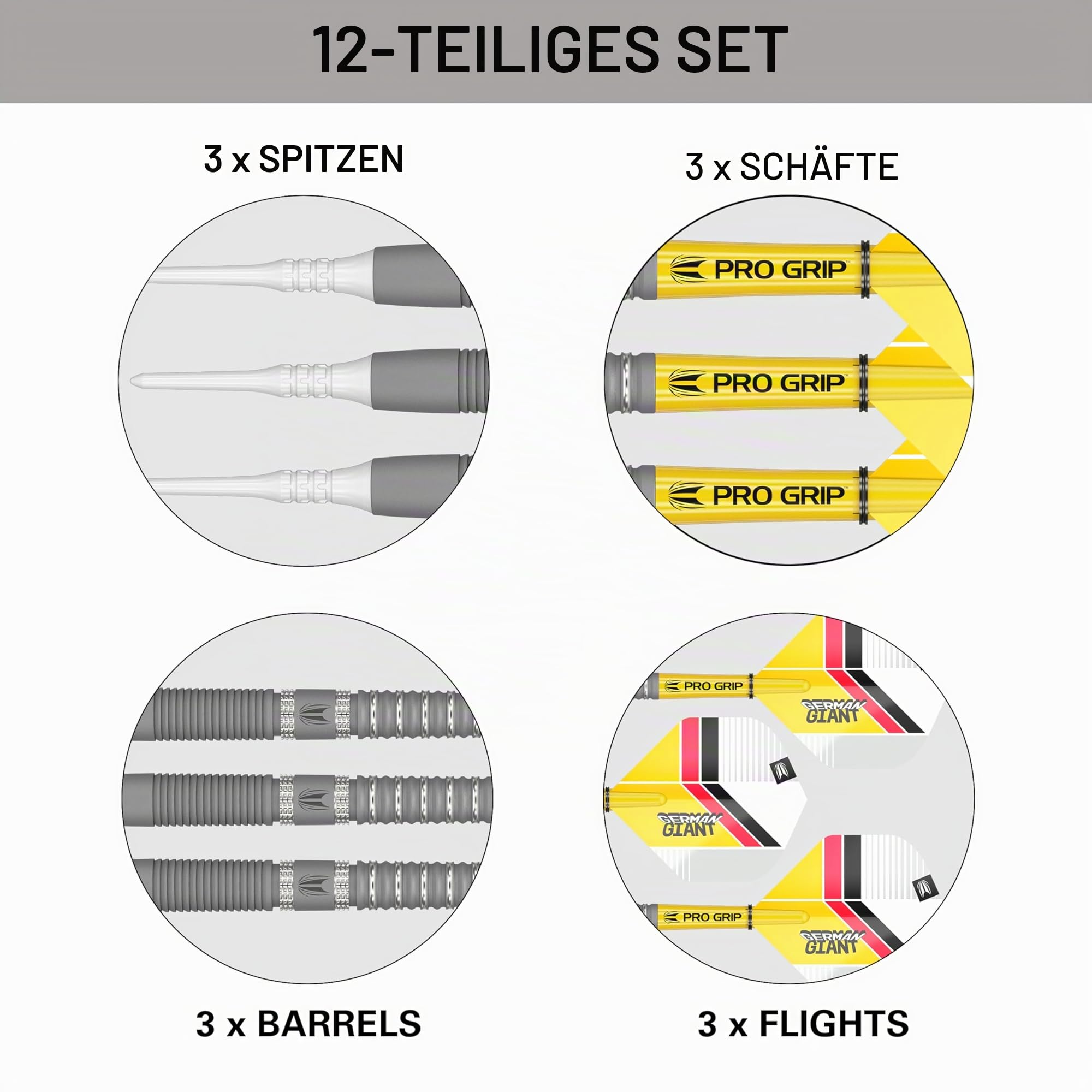 Target Darts Gabriel Clemens Gen 2 Soft Tip Darts Set, 19G | 90% Wolfram Dartpfeile, Pro Ultra Nr.6 Flights, Pro Grip Tag-Schaft, Pixel-Spitzen | Professionelle Dart-Sets
