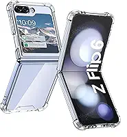 USTIYA Capa para Samsung Galaxy Z Flip 6 5G Case acrílico transparente + TPU quatro cantos Capinha protetora sem amarelamento (transparente)