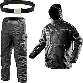 Thermo Männer Winter Arbeitshose oder Set mit Winter Arbeitsjacke Gr. S(48) - 3XL(58) | Robuste, Warme, wasserdichte, Winddichte aus Verstärktem Oxford-Gewebe