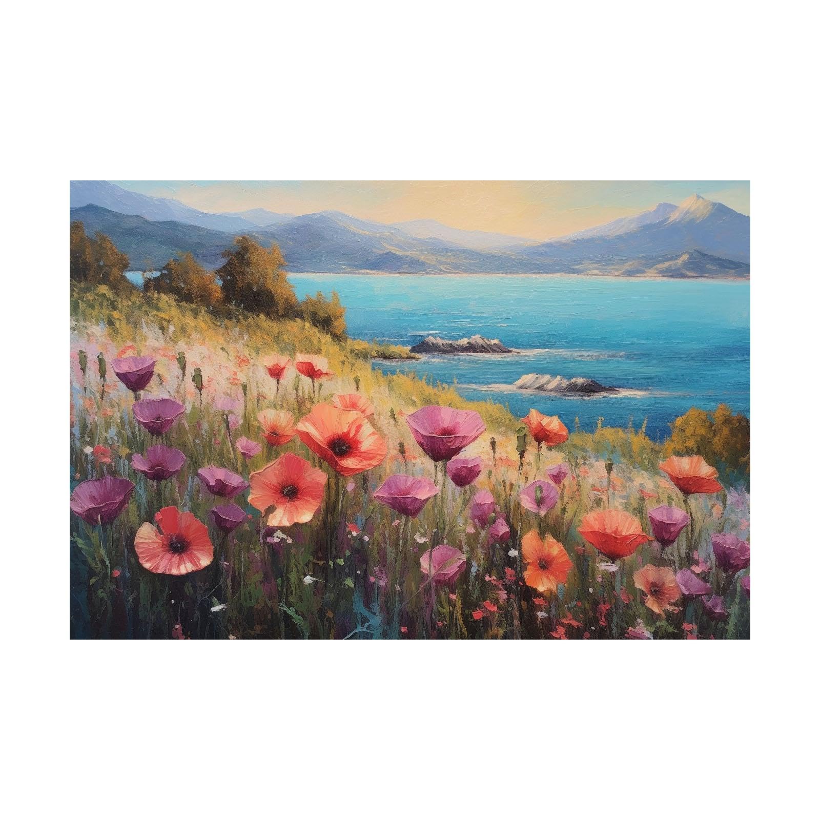 アート。絵。海の絵。『HOPE』絵画。sea オーシャンアート。風景画。 アレクサンダー・シェンデロフによる海景画、海沿岸アート