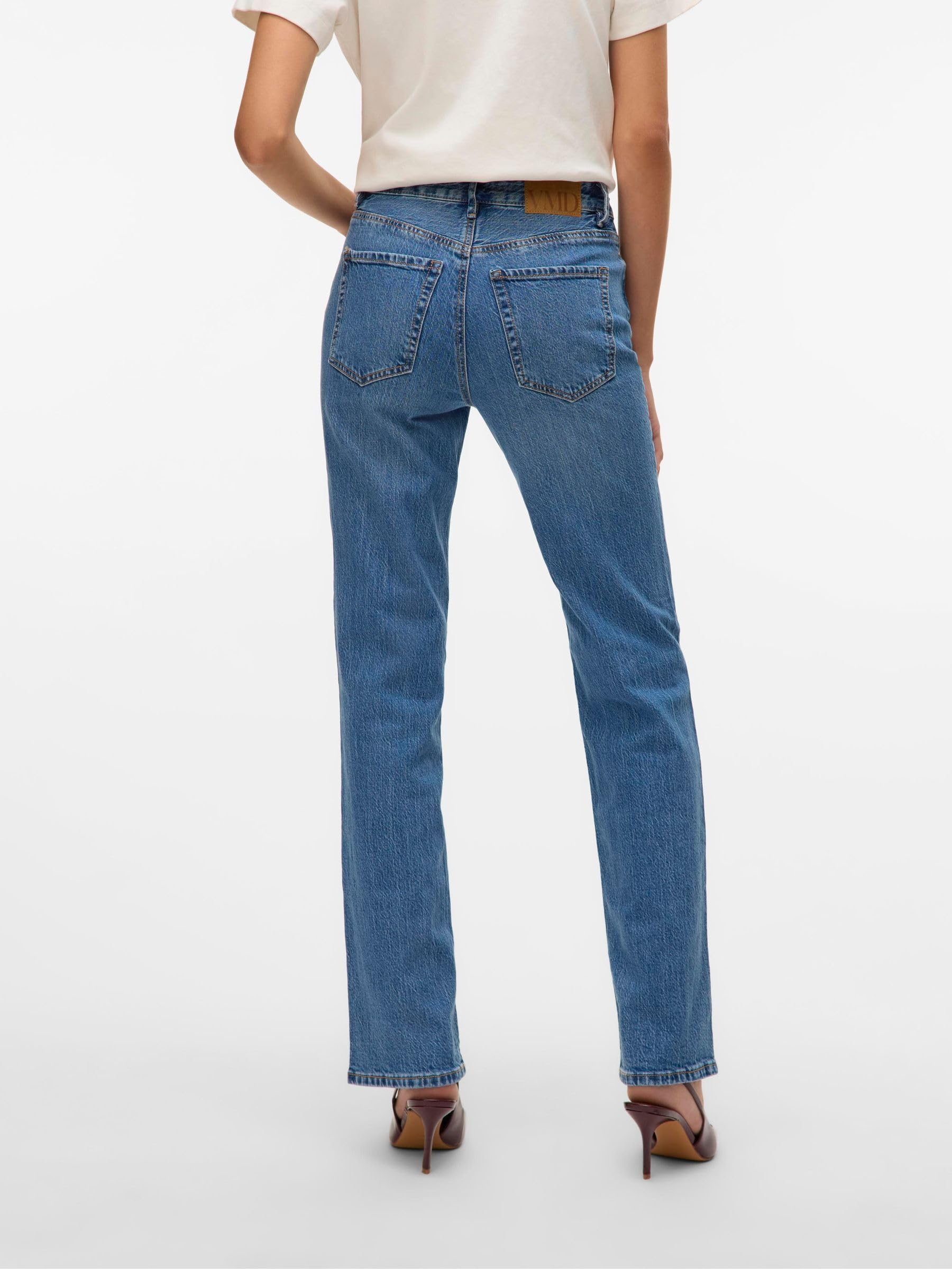 VERO MODA Vmtessa HR Straight Jeans Li3114 Ga Noos - Vaqueros Rectos Mujer
