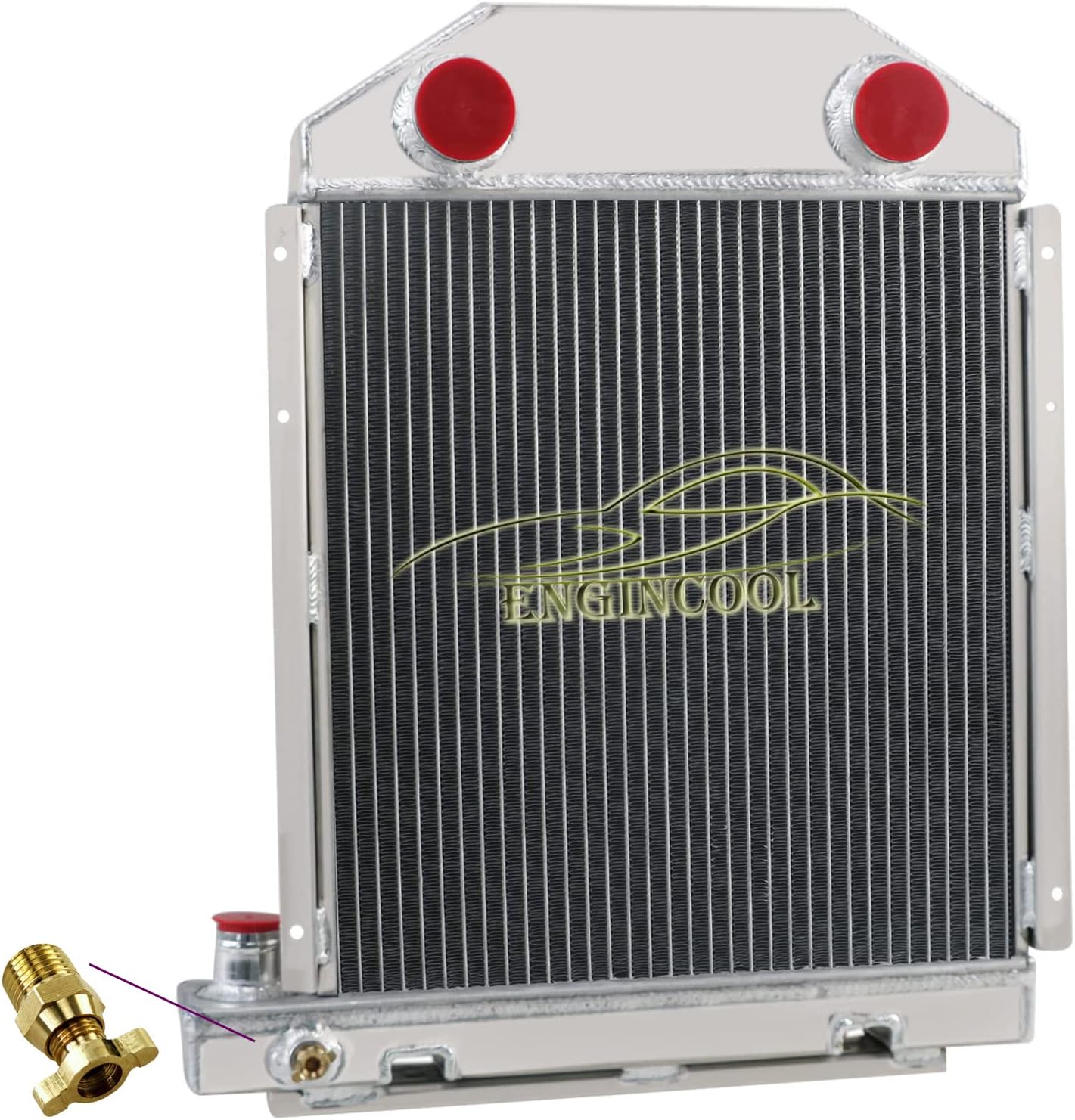 Full Aluminum Tractor Radiator Compatible with Ford New Holland Dexta Super OEM CC957E8005,957E8005 3 Row Core