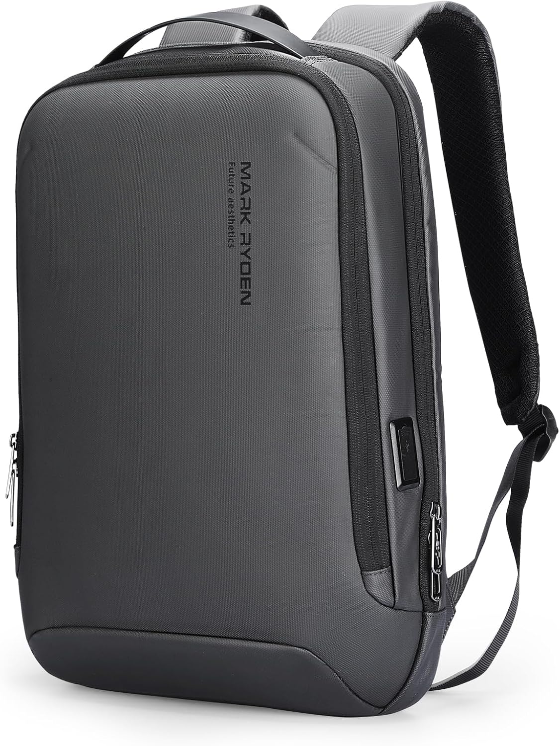 MARK RYDEN Slim Laptop Backpack for Men, High Tech Backpack with Scratch Resistant Shell and USB Charging Port, Waterproof Business Backpack Ideal for Working, Commuting, Daily