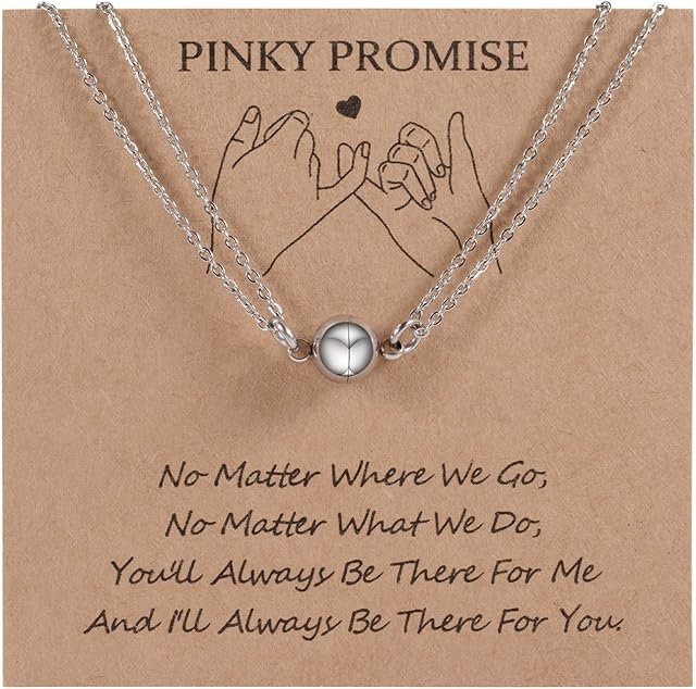 MANVEN Magnetic Couples Necklaces For Men Women Relationship Pendant Magnet Couple Necklace for Girlfriend Boyfriend Husband Wife Best Friend Matching Jewelry Gift for Him and Her