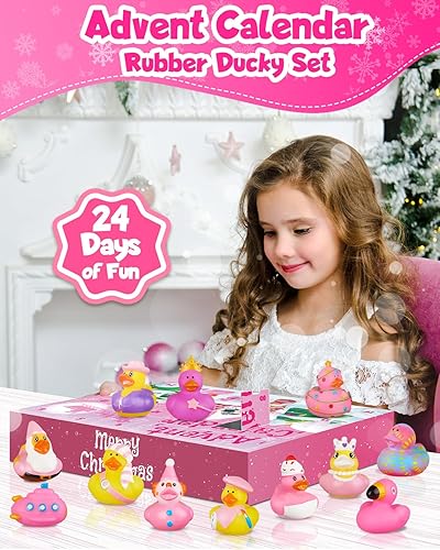 Miniatura 2 de Calendario de Adviento de pato de goma 2023, 24 días de cuenta regresiva, regalos de Navidad para niñas, niños pequeños de 1, 2, 3, 4 años, 4-12