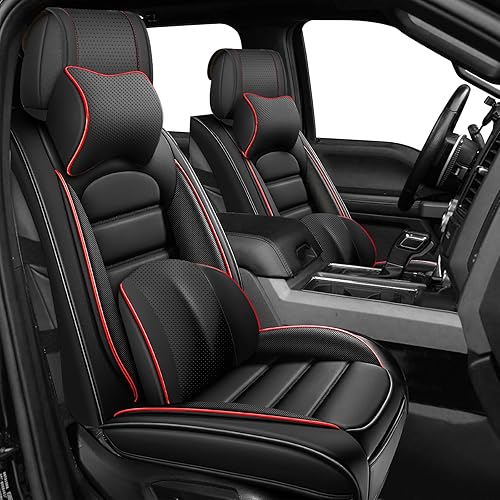 Miniatura 26 de Juego completo de fundas de asiento de automóvil para GMC Sierra 1500/2500/3500 Denali SLT AT4 AT4X Base Fundas de asientos 2008-2025, Protectores