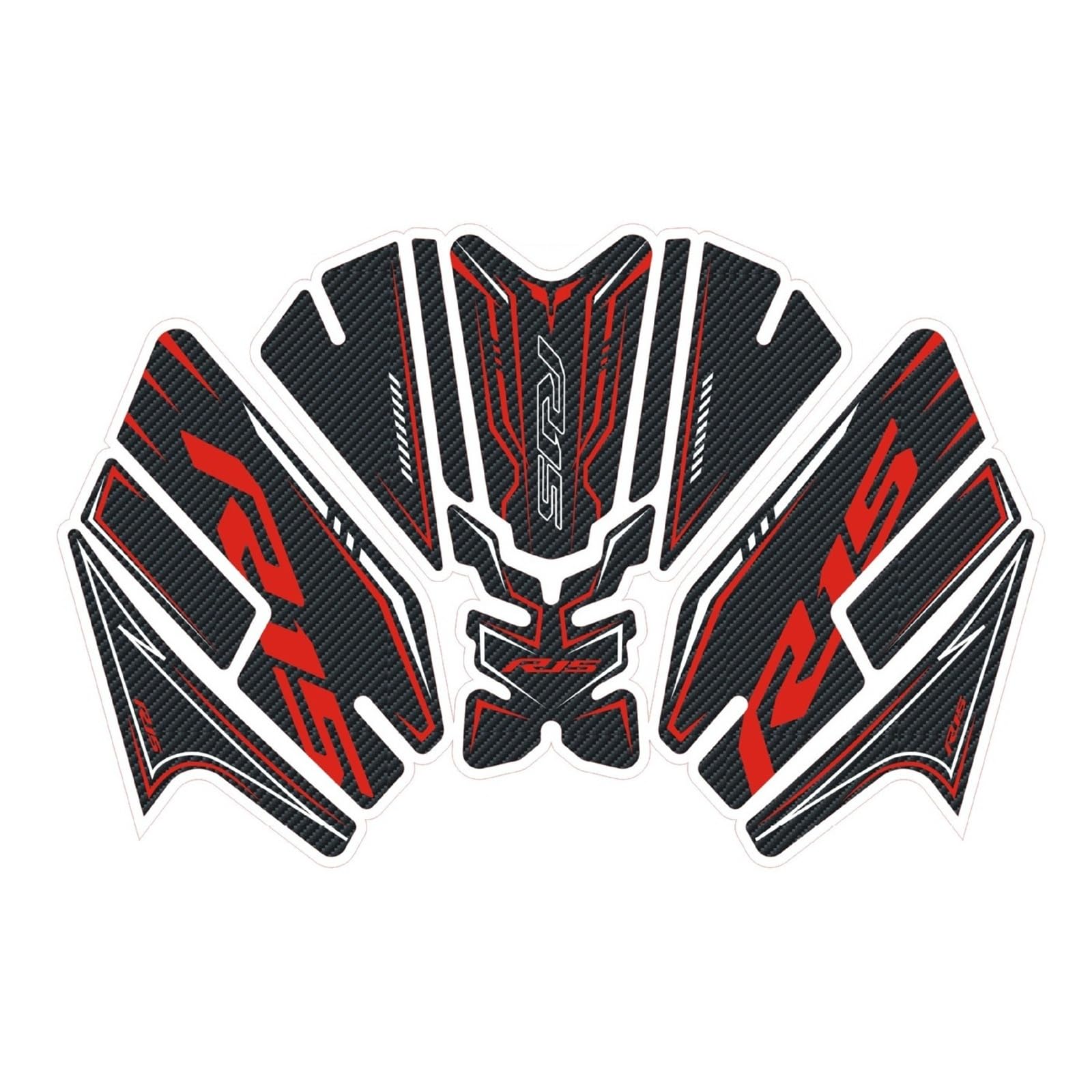 Dla YAMAHA YZF-R15 V4 YZF R15 Naklejka Zbiornik Paliwa Motocykla,zestaw Naklejek Korek Wlewu Paliwa,górna Naklejka Płytę Łączącą(Red)