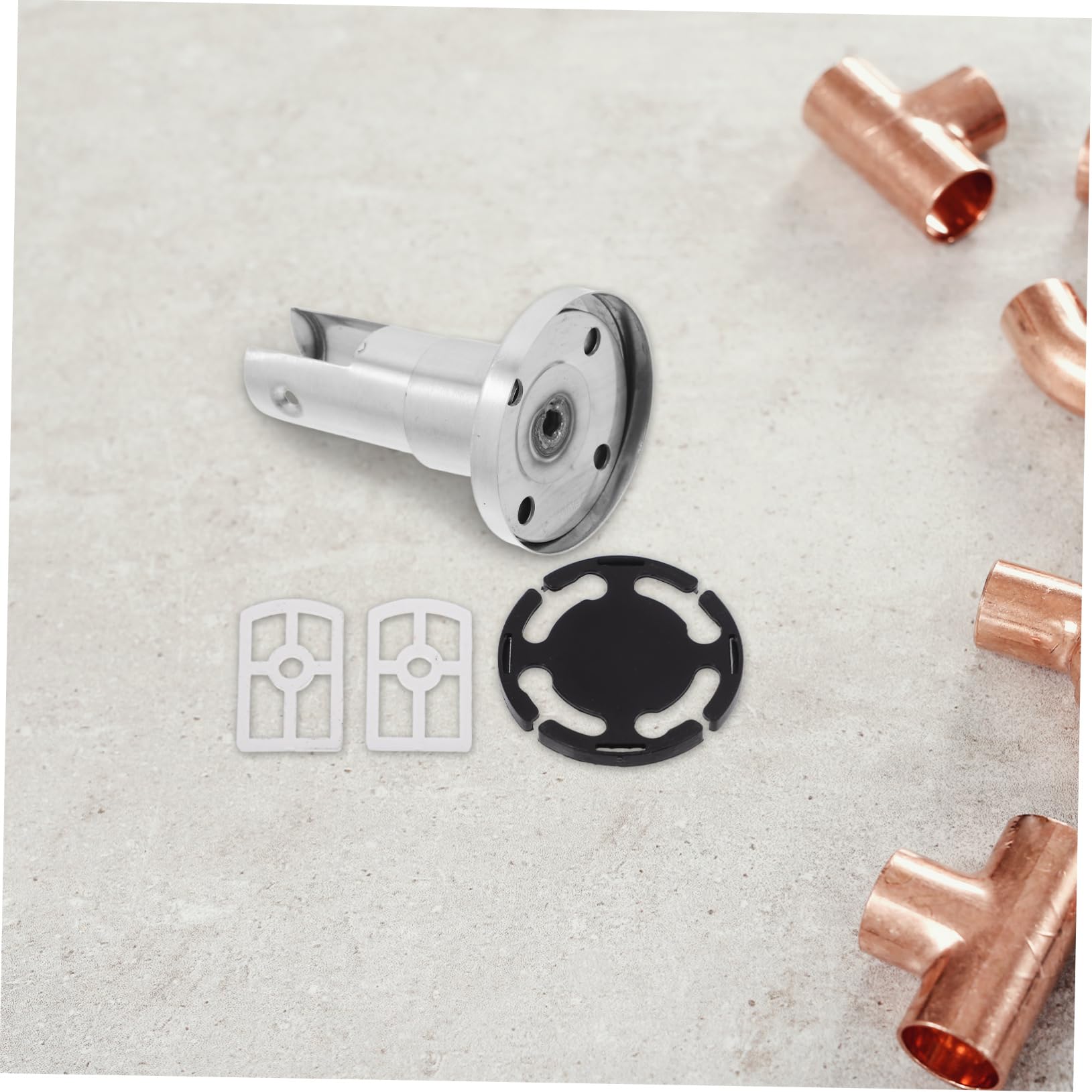 Soporte Metálico para Mampara de Baño en Acero Inoxidable Altura Ajustable 45-65 Mm