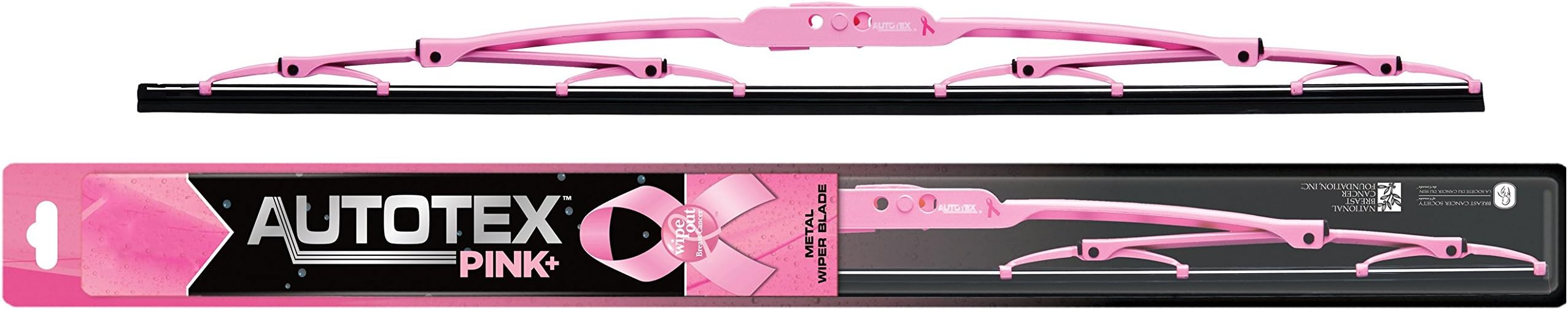 AutoTex PINK Plus AP-P14 Metal Windshield Wiper Blade with Pink Frame - 14" (Pack of 1)