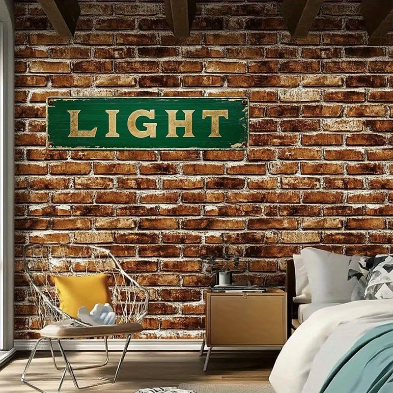 Bar Sign Bar Gifts Vintage Metal Wall Decor Sign"LIGHT" Street Sign Funny Man Cave Decor Accessories for Home, Bar, Bathroom, Bedroom Unique Retro Tin Signs for Outdoor 4 X 16 inches image 3