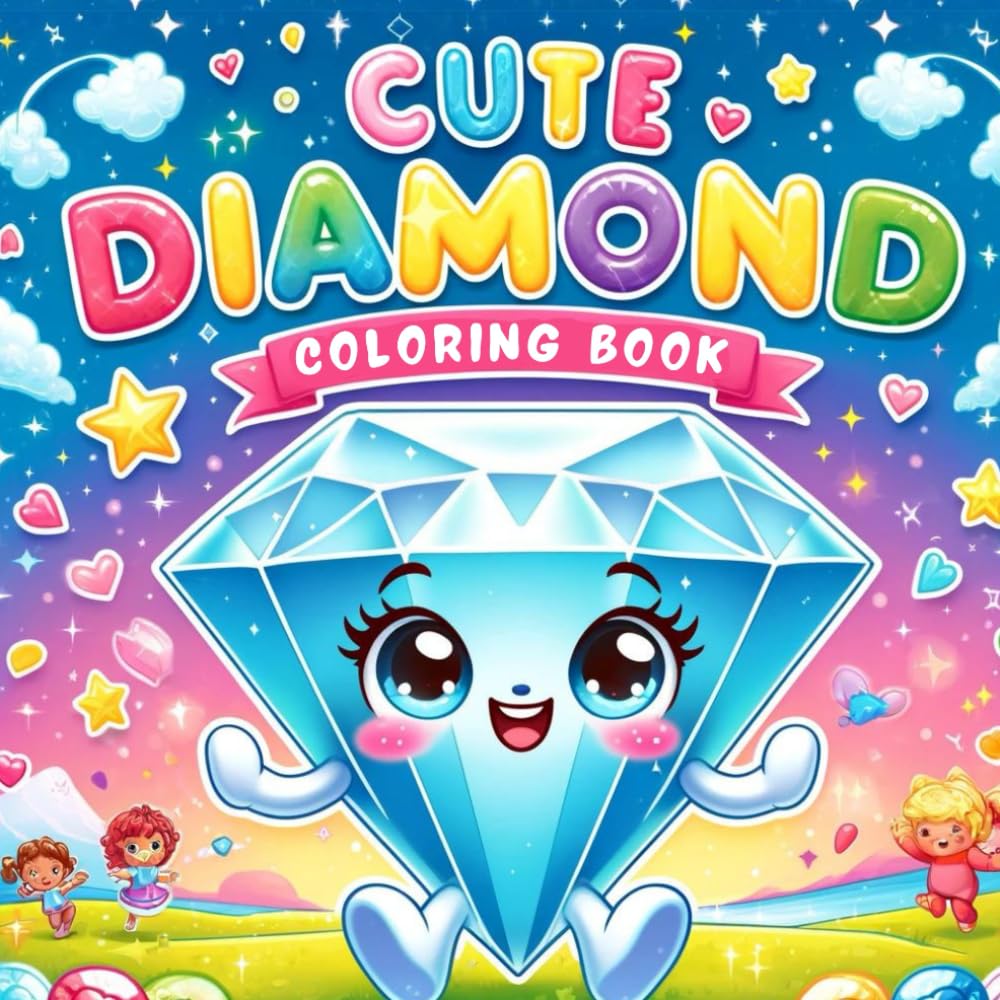 Cute Dimonda Coloring Book for Kids: 30 Unique & Adorable Designs for Boys & Girls Ages 3-8,