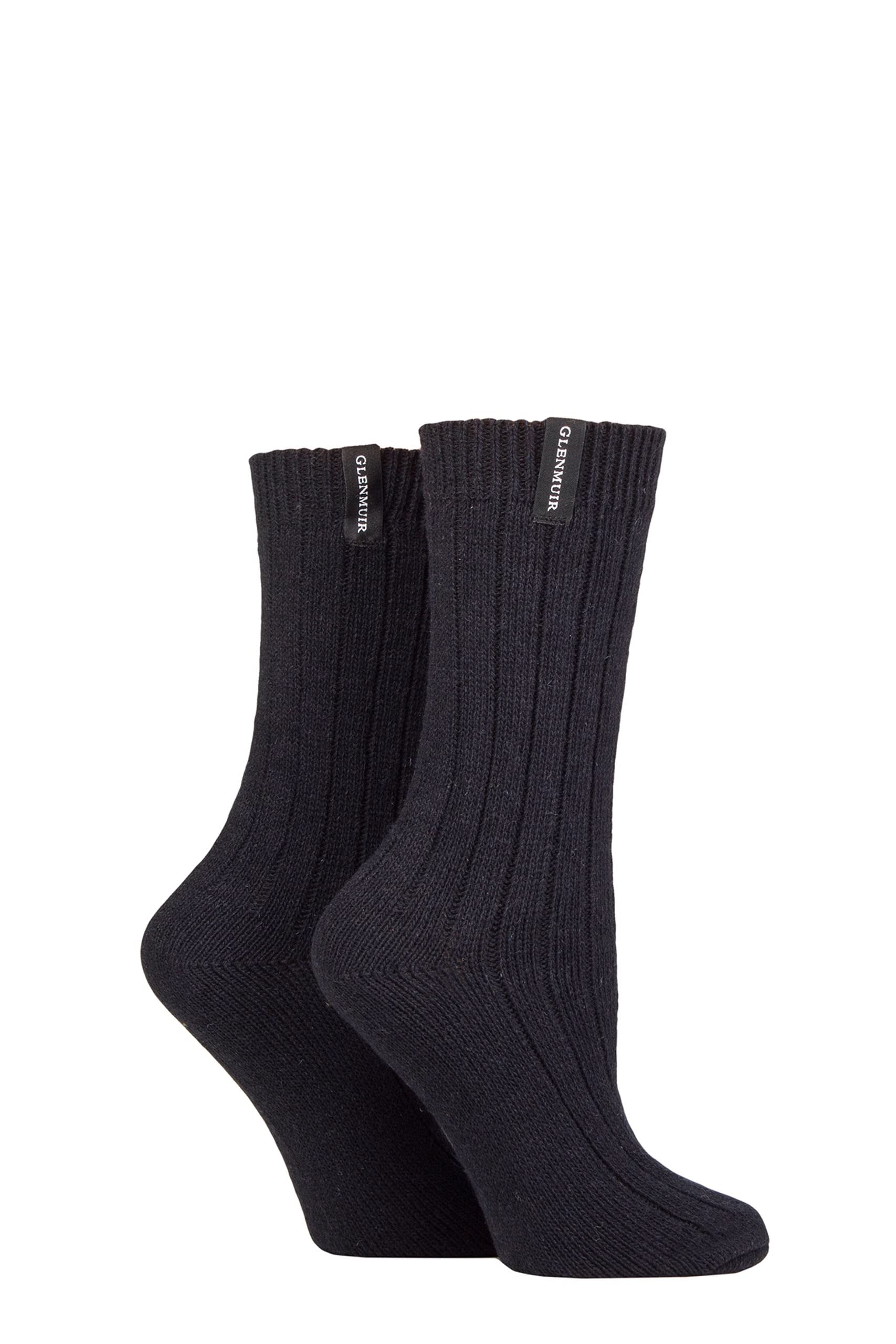 Glenmuir Women's Navy Classic Boot Socks Pack Of 2 4-8