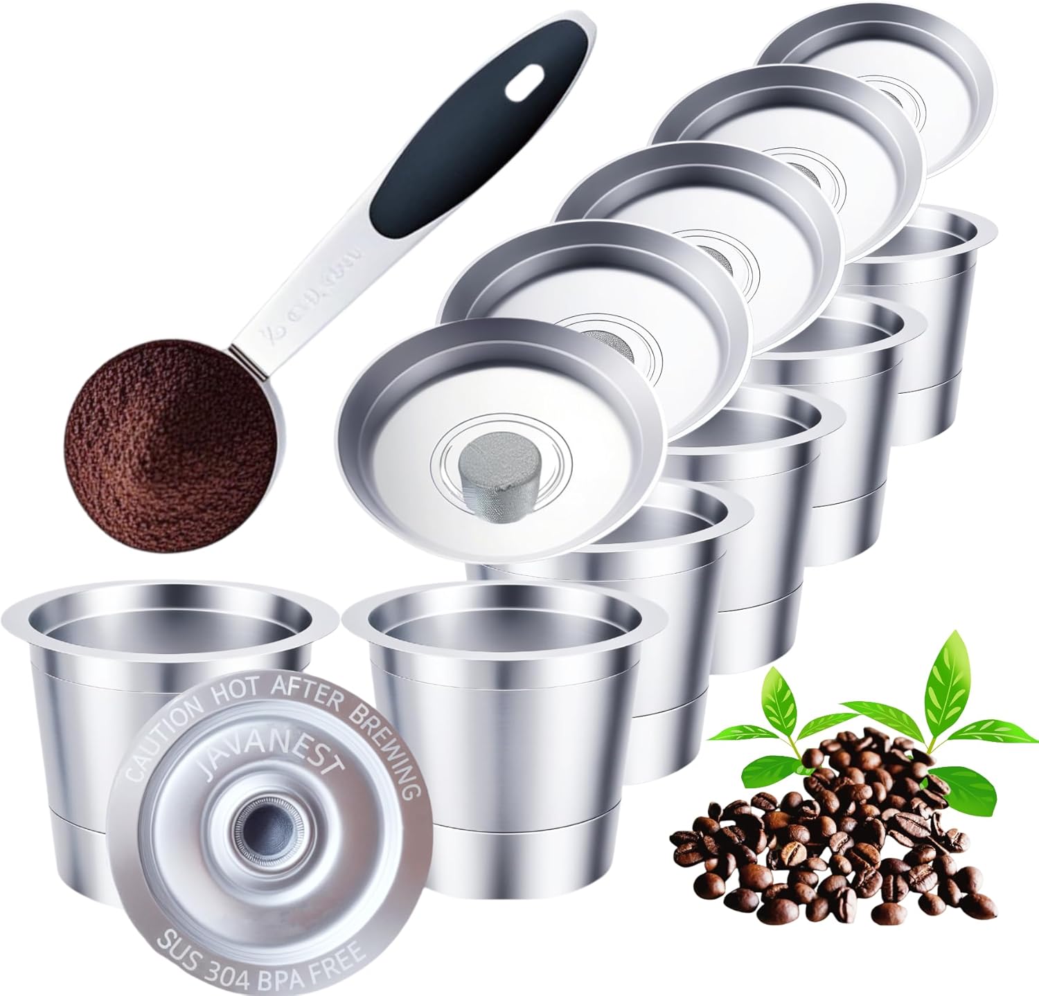6 Pack Reusable K Cups for Keurig 1.0, Stainless Steel Reusable Coffee Pods for Keurig, Keurig Reusable Pods, Refillable Coffee Filter, Eco-Friendly, BPA-Free (6 * new for Keurig 1.0)