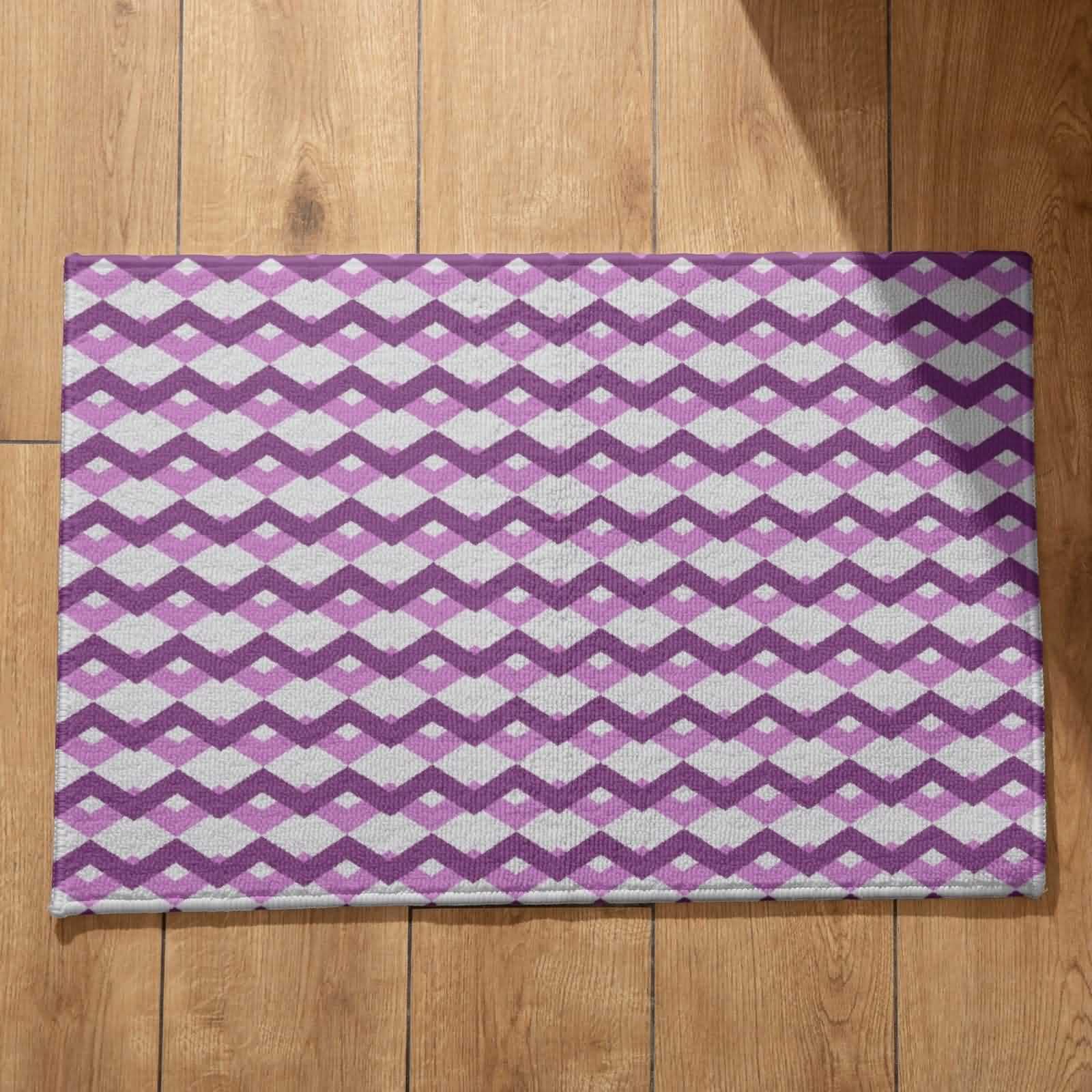 Alfombrilla interior baño antideslizante para evitar resbalones morada