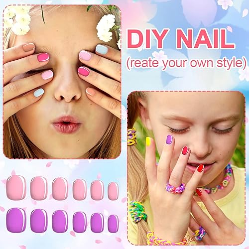 Miniatura 31 de Honoson 720 uñas postizas cortas cuadradas medianas, uñas postizas artificiales de cobertura completa, uñas postizas a presión, uñas postizas Bright