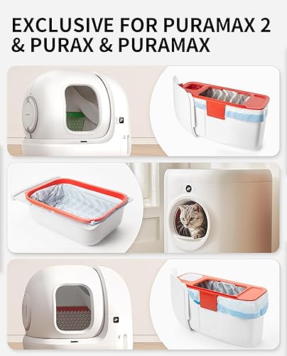 Miniatura 2 de PETKIT PuraX PuraMax - Bolsas de basura reemplazadas, 5 rollos, bolsas portátiles para contenedores de basura para gatos para autolimpieza