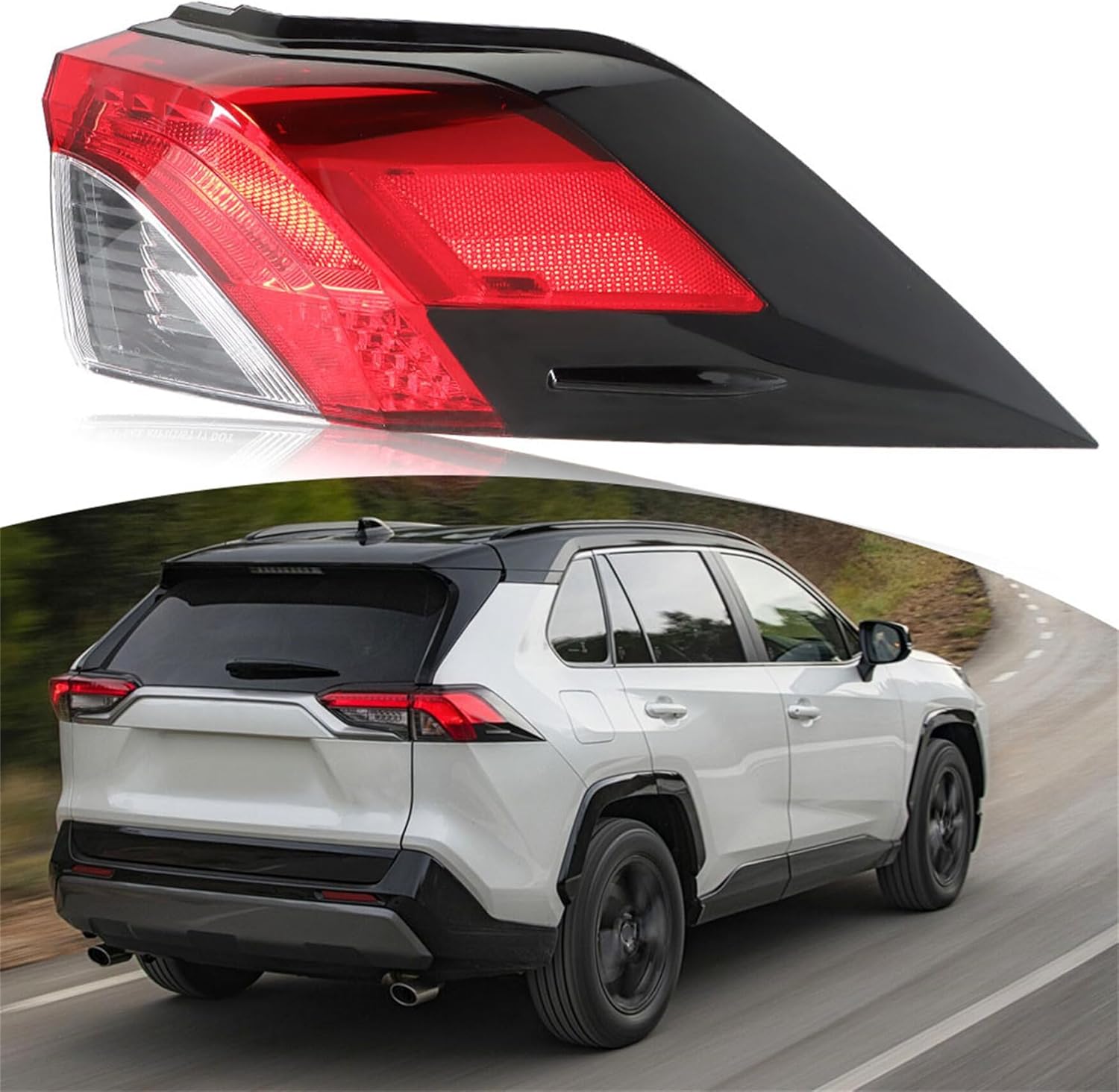 WFLNHB Right Side Tail Light Assembly Replacement for Toyota RAV4 2019 2020 Passenger Side Rear Tail Light Lamp TO2805148 815500R090
