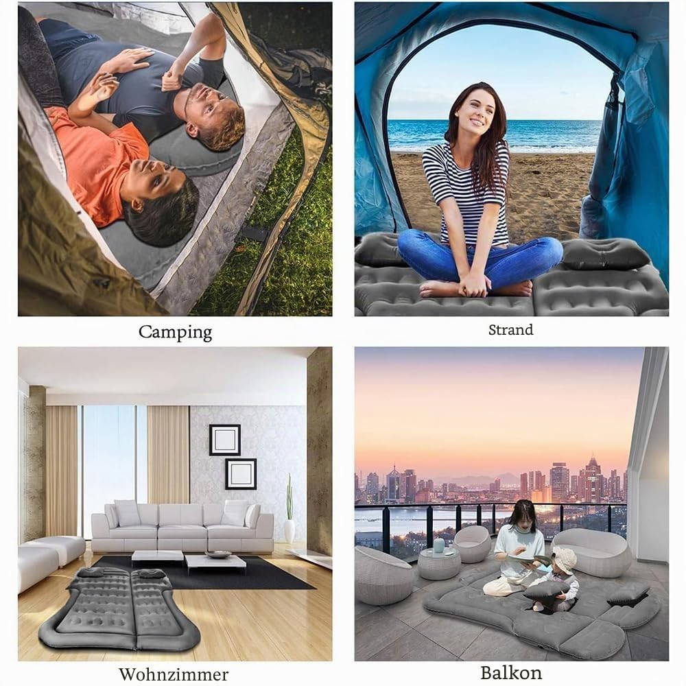 YUEGOO Auto Matratze für Dacia Jogger 2022-2024, Verdickte Faltbare Aufblasbare Matratze für Reisen Camping Outdoor Aktivitäten, B/Black