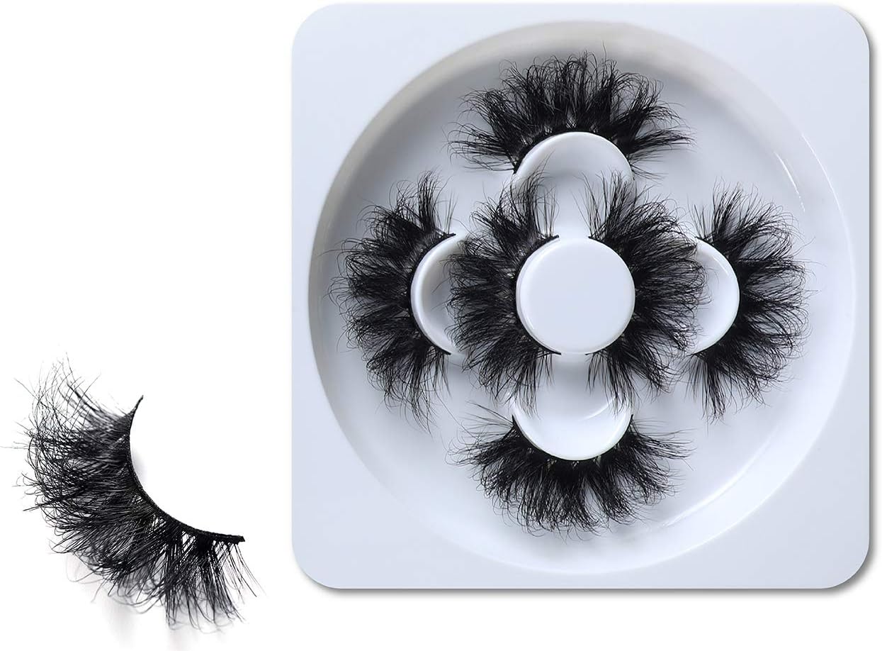 25mm Lashes Mink 3 Pairs False Eyelashes Dramatic Look lashes 25mm Set Pack 3D Lashes Long Volume Mink Eyelashes(WYS-SHD-3)