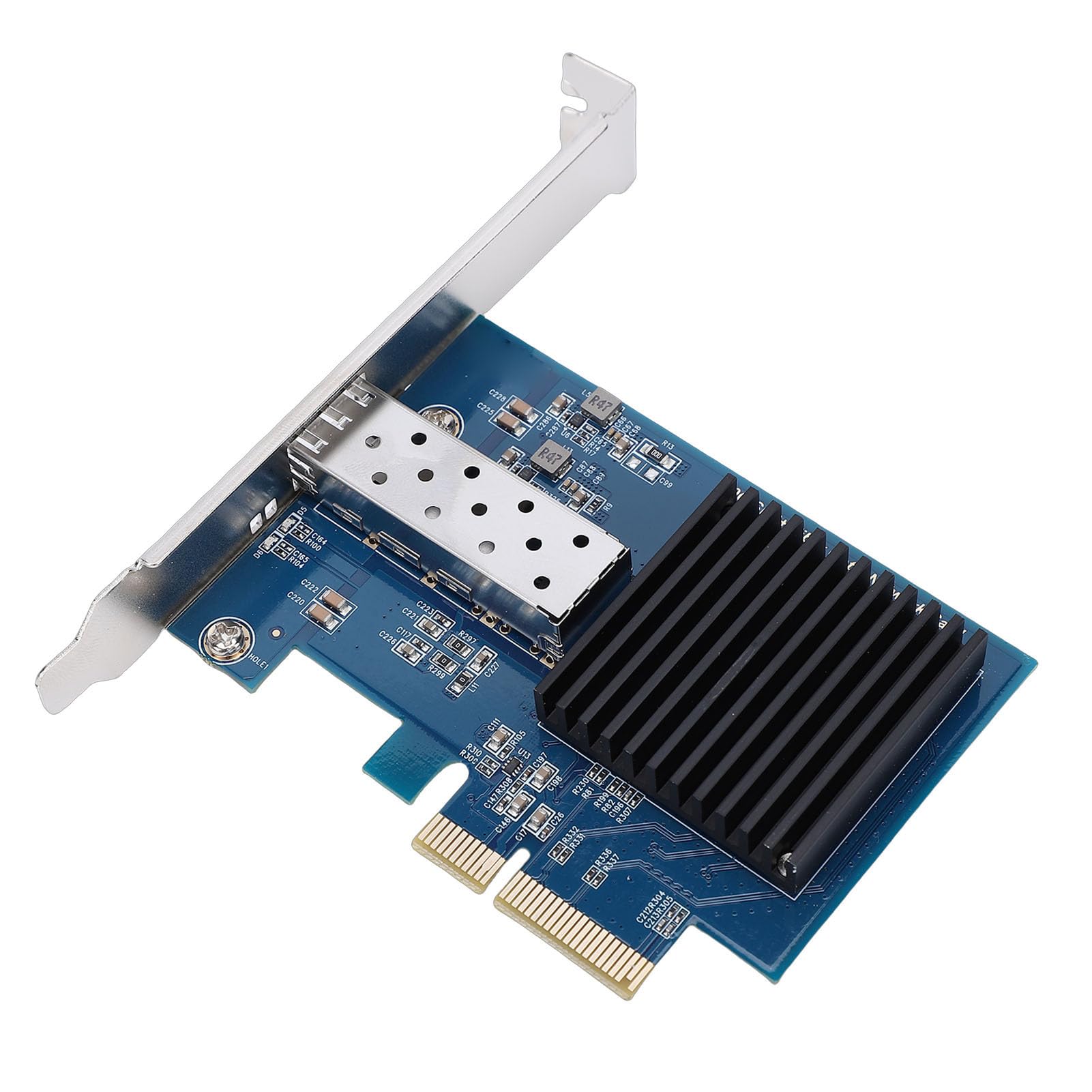 Yctze Scheda di Rete PCIe 10G, Adattatore Ethernet in Fibra PCIe 3.0 X4 a Porta Singola, Scheda di Interfaccia di Rete con Slot SFP Aperto, Ideale per Wins 11 e Supporto di Avvio PXE
