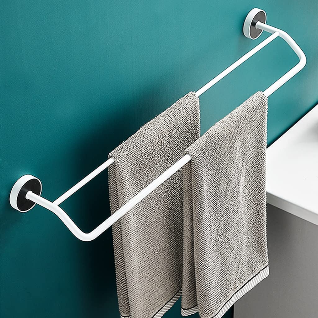 Porte-serviettes double blanc laqué un design minimaliste de luxe pour sublimer votre salle de bain