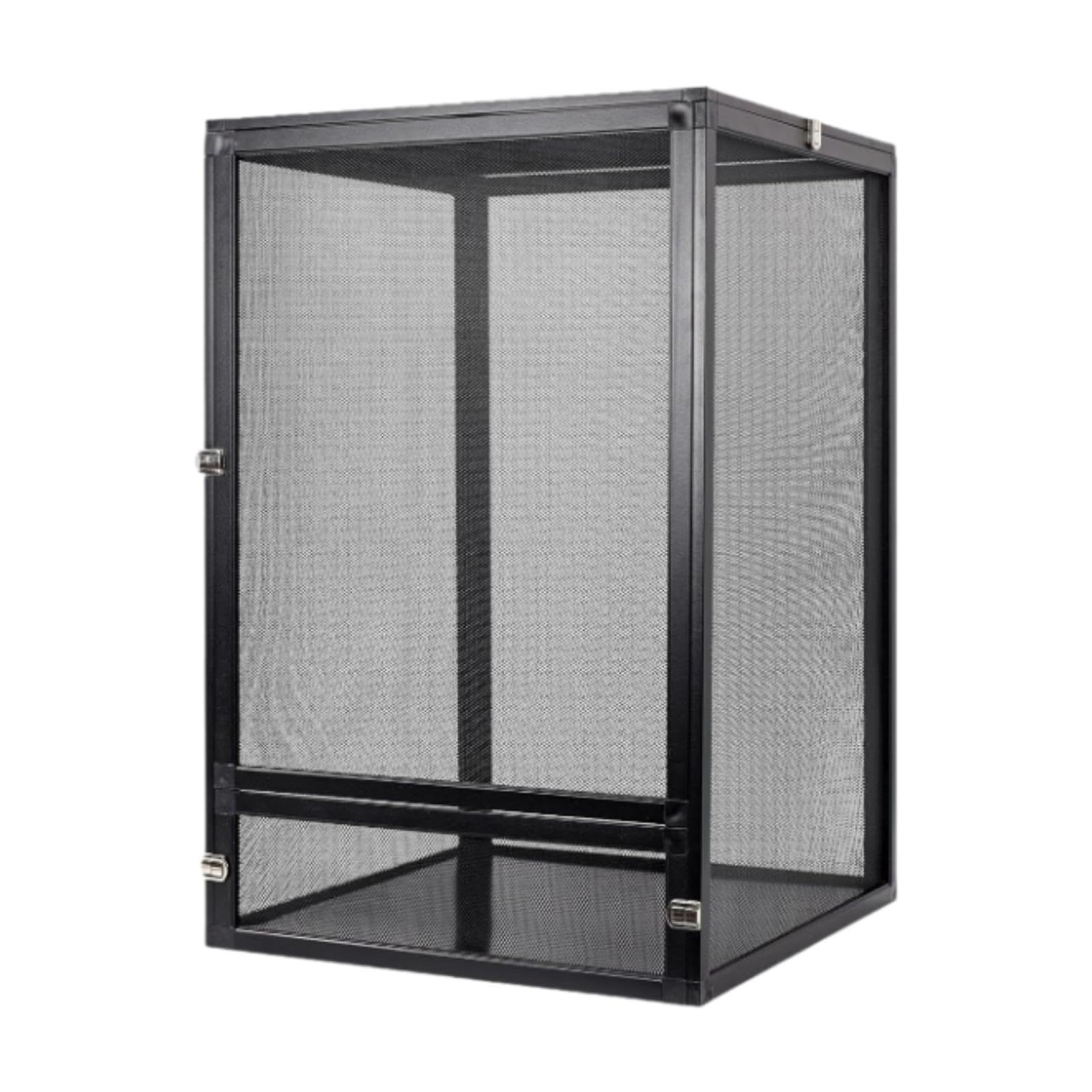Jaula de Malla de Aluminio para Serpientes, Terrario para Reptiles, Estuche Resistente de Aleación de Aluminio, Alojamiento Profesional para Camaleone, 43x43x66cm