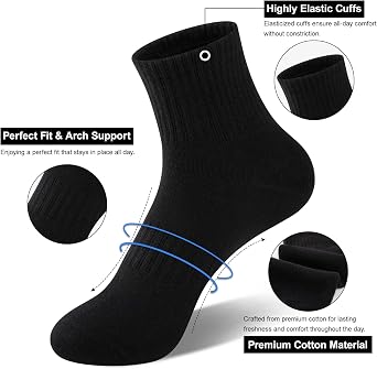 eallco Womens Ankle Socks Thin Cotton Crew Socks Athletic Quarter Above Ankle Gym Mini Crew 5 Pairs
