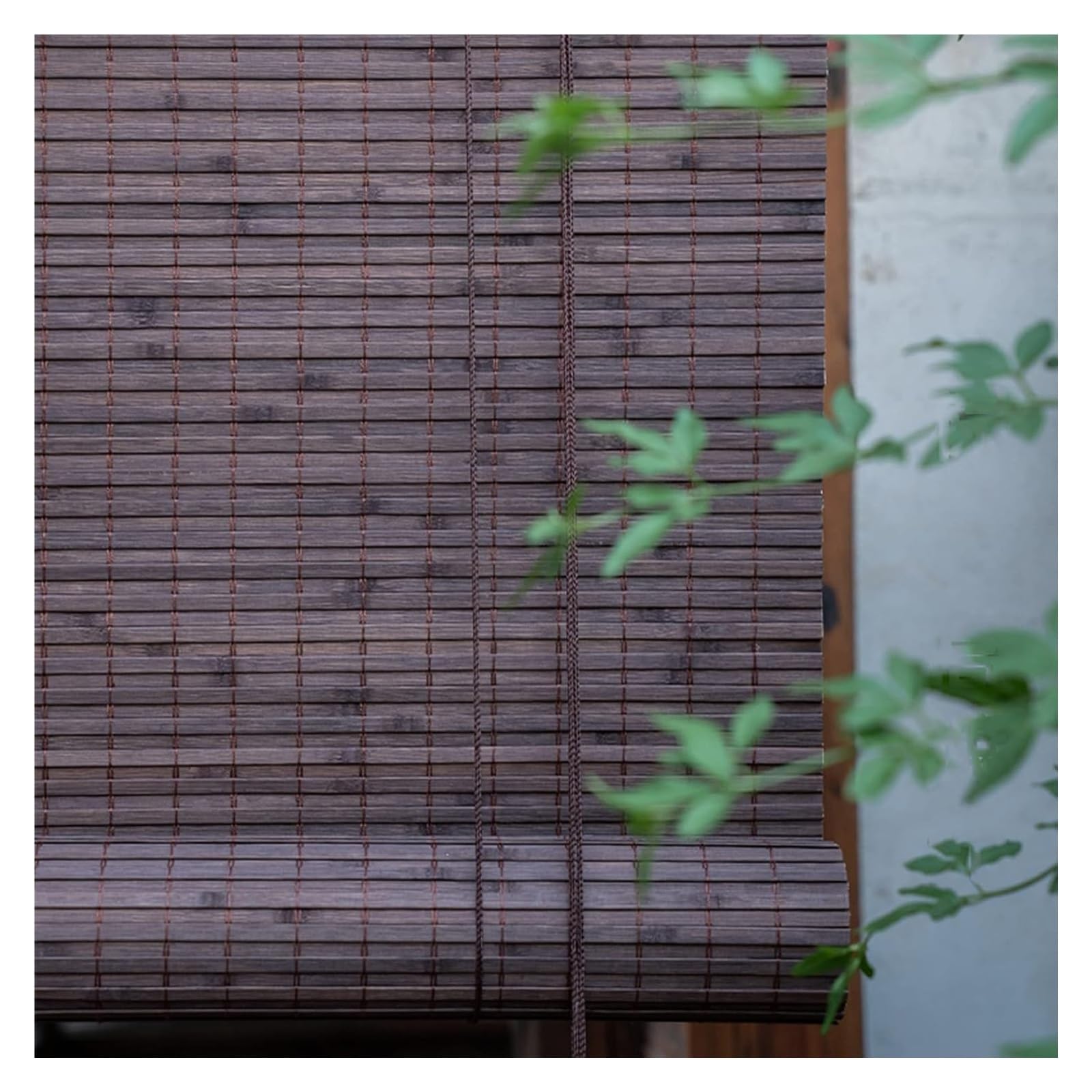 Tenda a rullo in bambù retrò, tende a pacchetto naturali, marrone scuro, tenda oscurante e traspirante, per interni/esterni/veranda/patio, personalizzabile (120 x 230 cm)