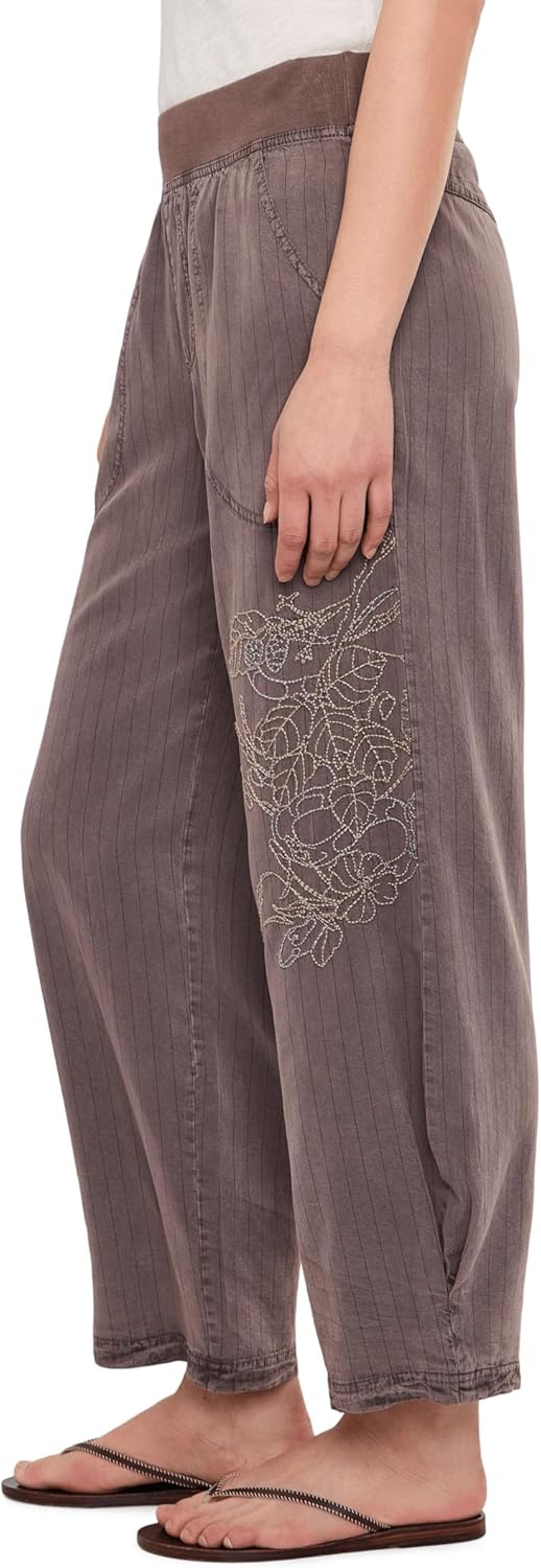 XCVI Womens Embroidered Carrel Crop
