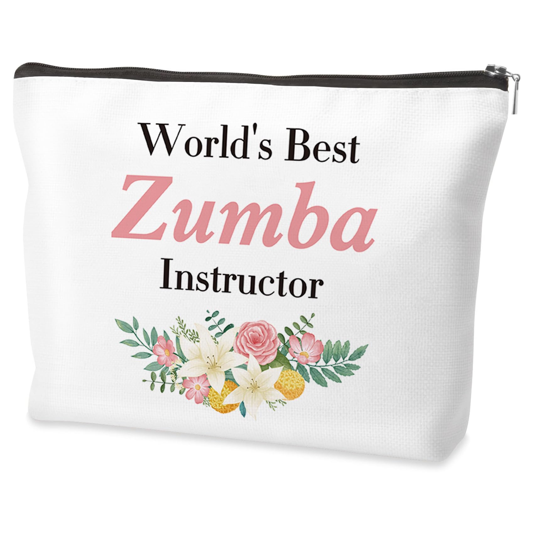 World's Best Zumba Instructor Makeup Bag,Makeup Bag Zumba,Zumba Teacher Gift,Zumba Dance Teacher Appreciation Gifts,Best Zumba Instructor Gifts,Zumba Gifts for Women,Zumba Instructor Cosmetic Bag