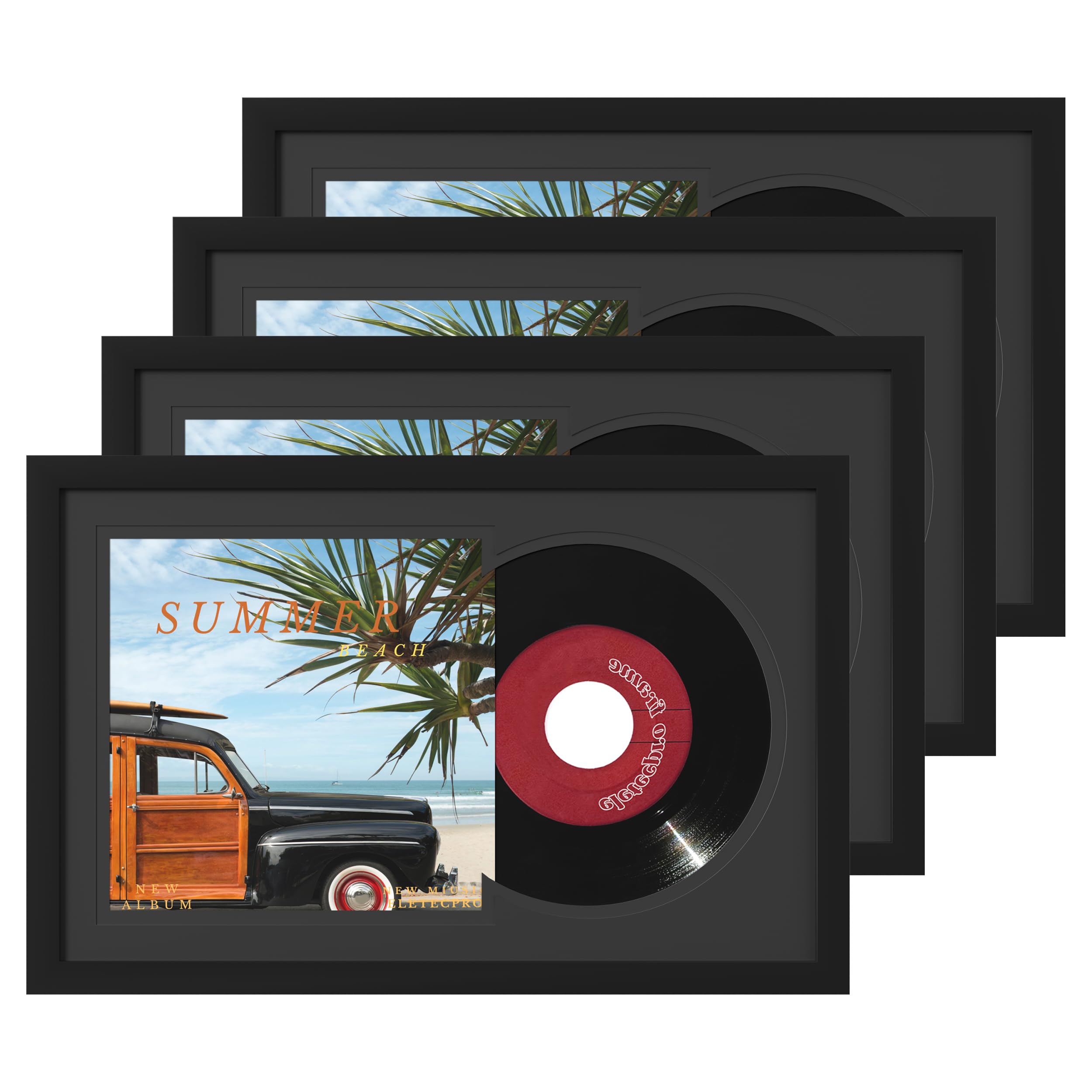 Amazon.com - eletecpro 8.8x13.8 Record Frame with Double Mats for