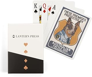 Lantern Press Australian Cattle Dog Security (52 Playing Cards, Poker Size Card Deck with Jokers)