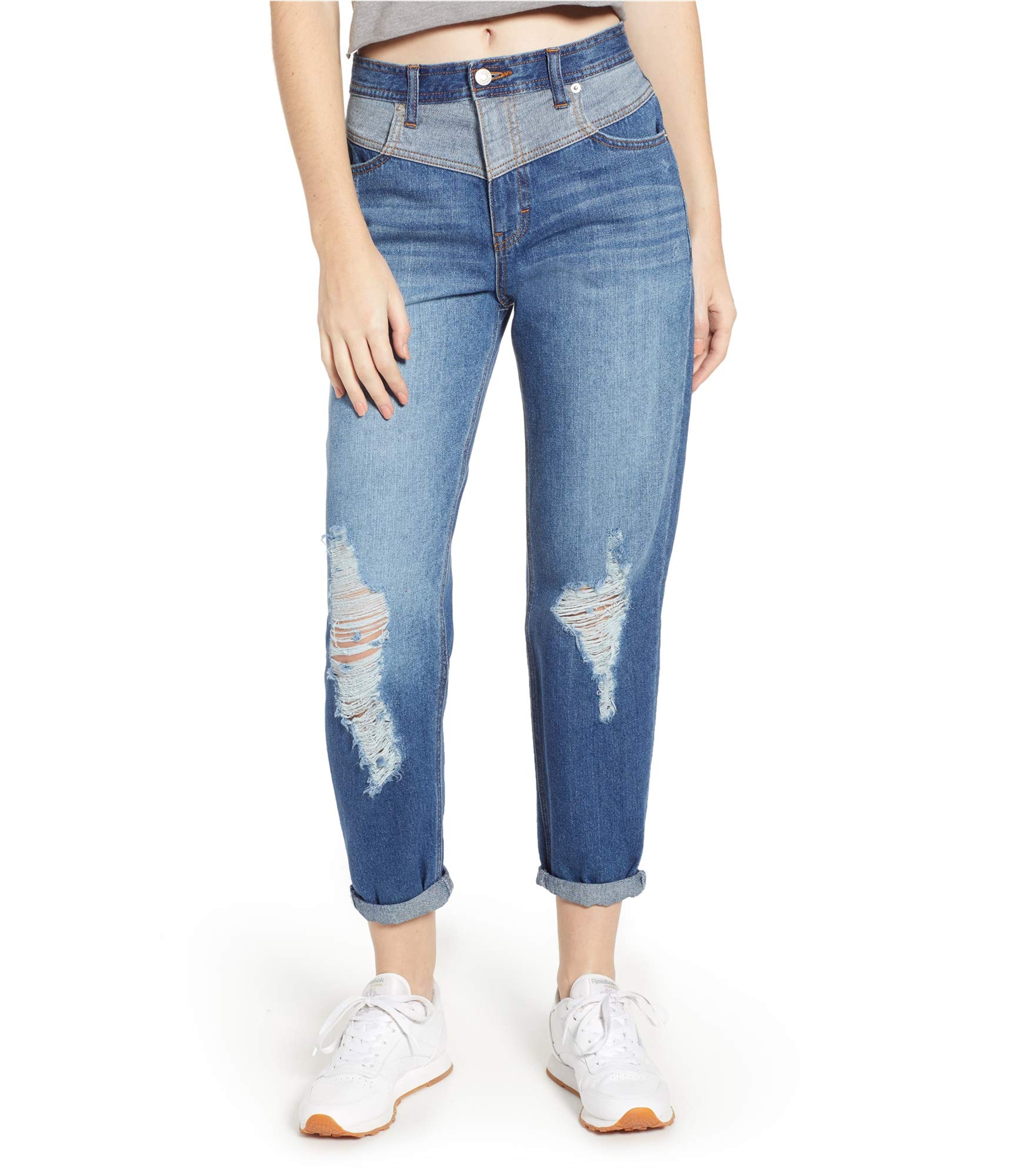Jordache LegacyWomen's Andie Carrot Destructed Jeans