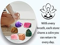 Vista 4 de Amazing Gemstone Cristales para el período agradable del ciclo menstrual menstrual, juego de 6 piedras de sangre, cuarzo rosa, piedra lunar