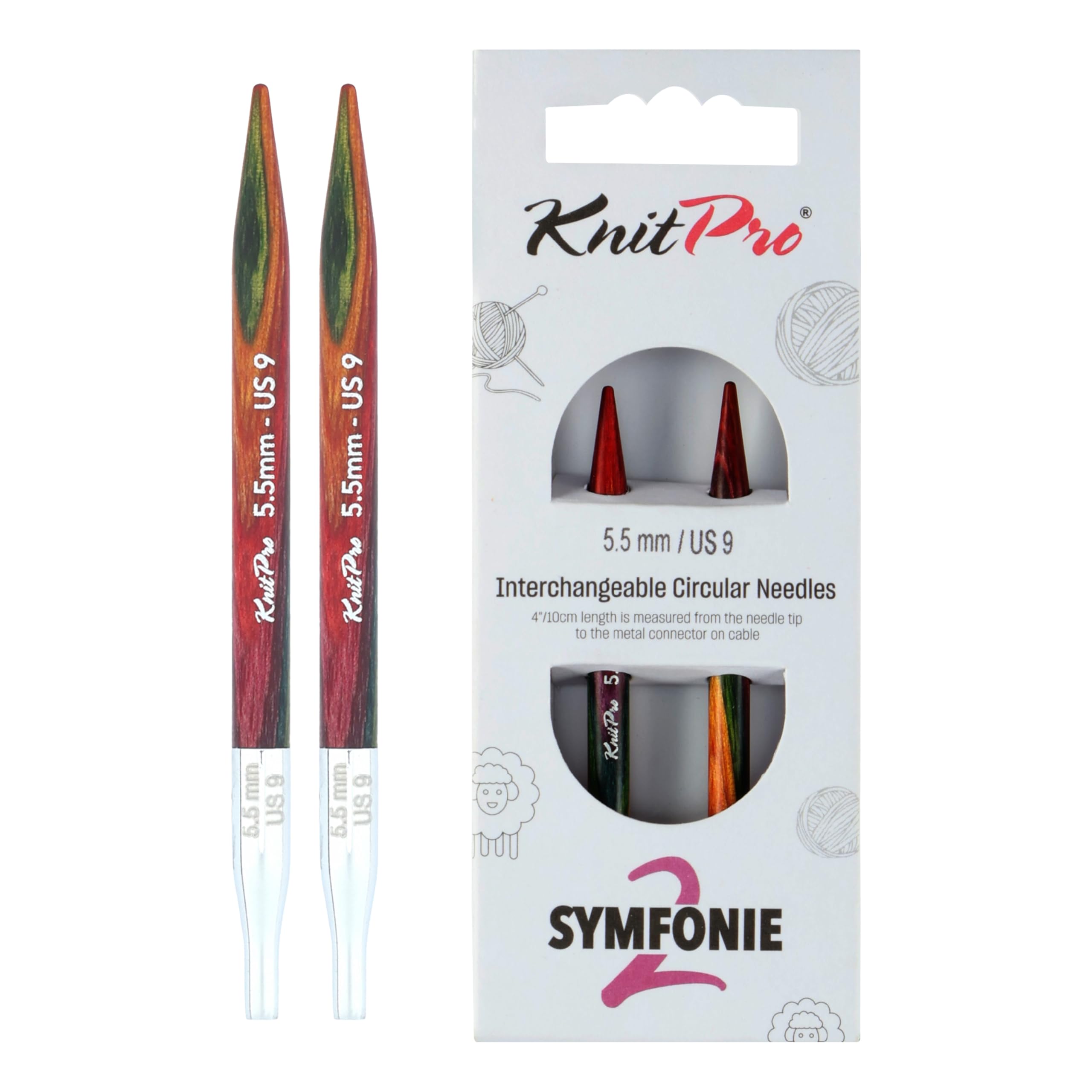 KnitPro Symfonie 2 Normal Interchangeable Needles 5" (13cm) | 5.5mm