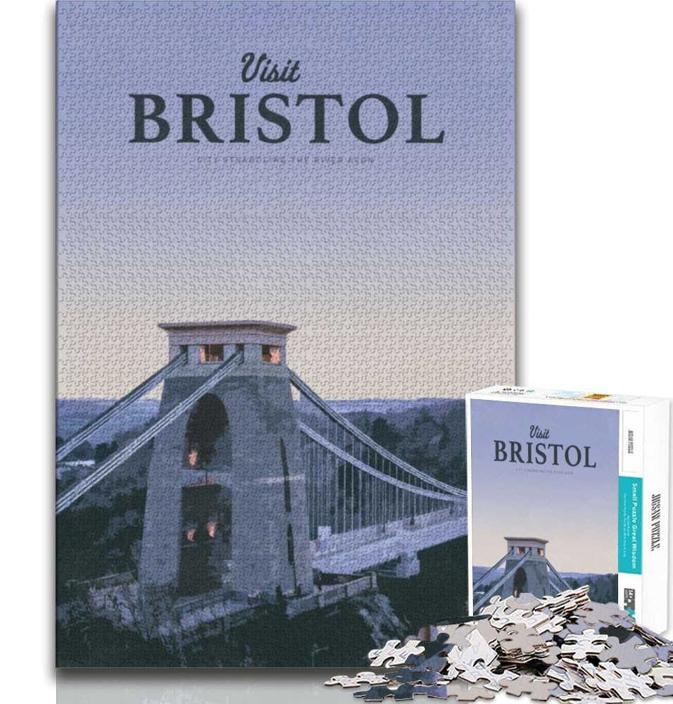 Visit Bristol Jigsaw Puzzles for Adults 1000 Jigsaws,Challenging Game And Family Play Wall Decoration Unique Birthday And Xmas Gifts 38x26cm