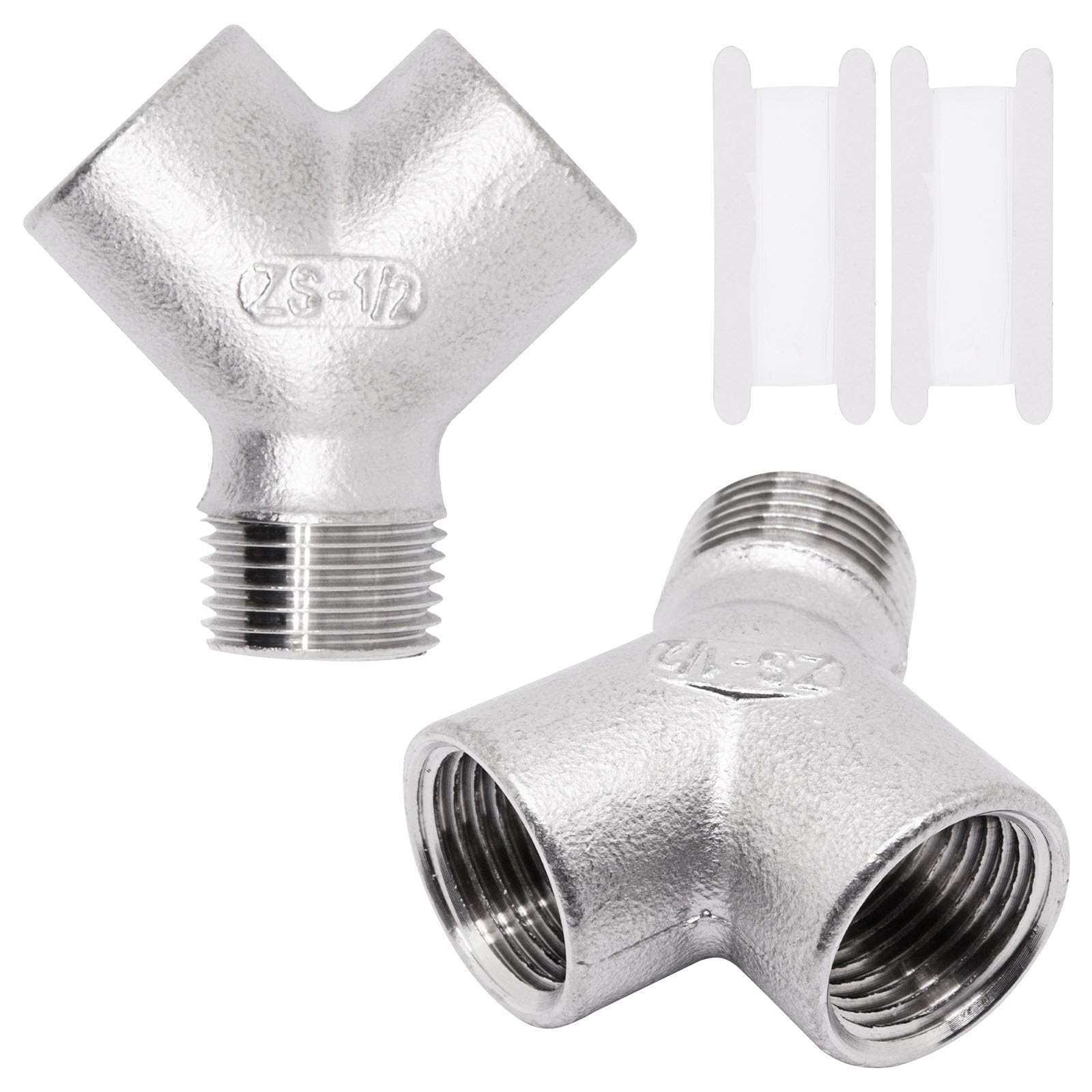 Raccord de tuyau en T 1/2 pouce NPT inox 304 pour plomberie