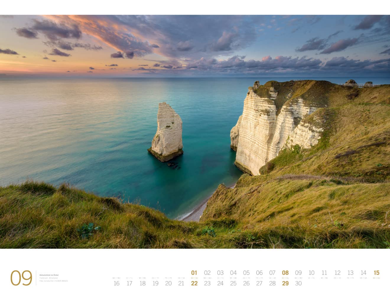 Meer - Ackermann Gallery Kalender 2024, Wandkalender im Querformat (66x50 cm) - Großformat-Kalender / Hochwertiger Panorama-Kalender Küste und Strand