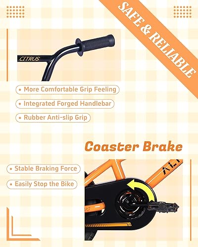 Miniatura 5 de BMX Style 12, 14, 16 pulgadas, ruedas de entrenamiento para niños, bicicleta de 20 pulgadas con soporte para niños y niñas de 2 a 14 años, posavasos