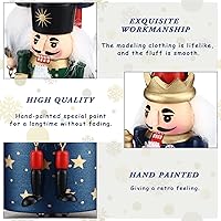 Vista 3 de Caja de música con cascanueces de madera, juguete de soldado de cascanueces hecho a mano, figuras de cascanueces hechas a mano, cascanueces