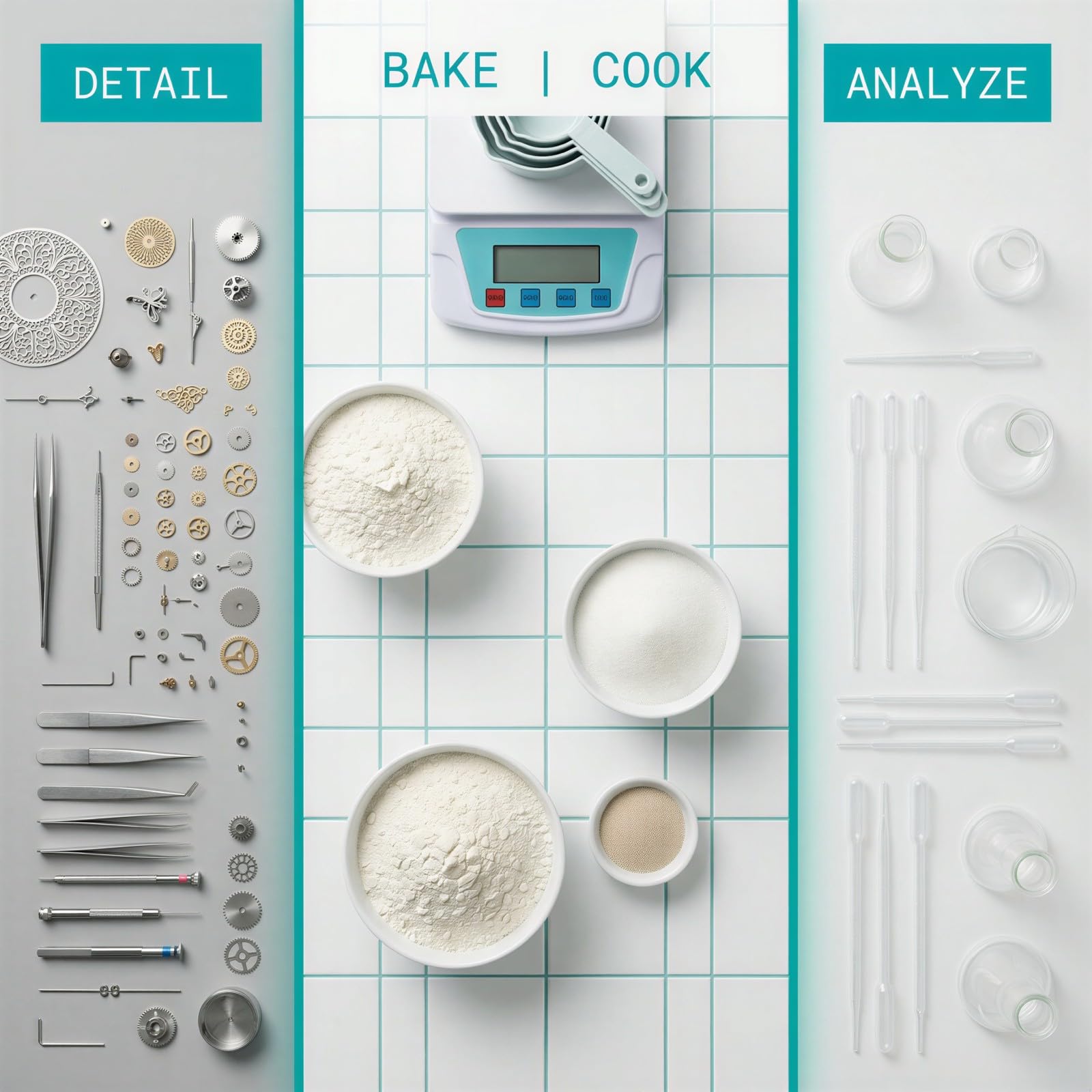 Digitale Waage, 13,2 lbs Feinwaage mit 0,1 g, TARE- und PCS-Funktion, tragbare Küchenwaage und Digitalbalance für Backen, Kochen, Schmuck und Labor, 8,6 x 5,8 x 1,9 in