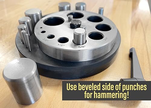 Miniatura 5 de Juego de cortadores de disco circular con 10 perforadores de 1/8 a 1-1/4 pulgadas de diámetro, fabricación de joyas, herramientas de troquelado de