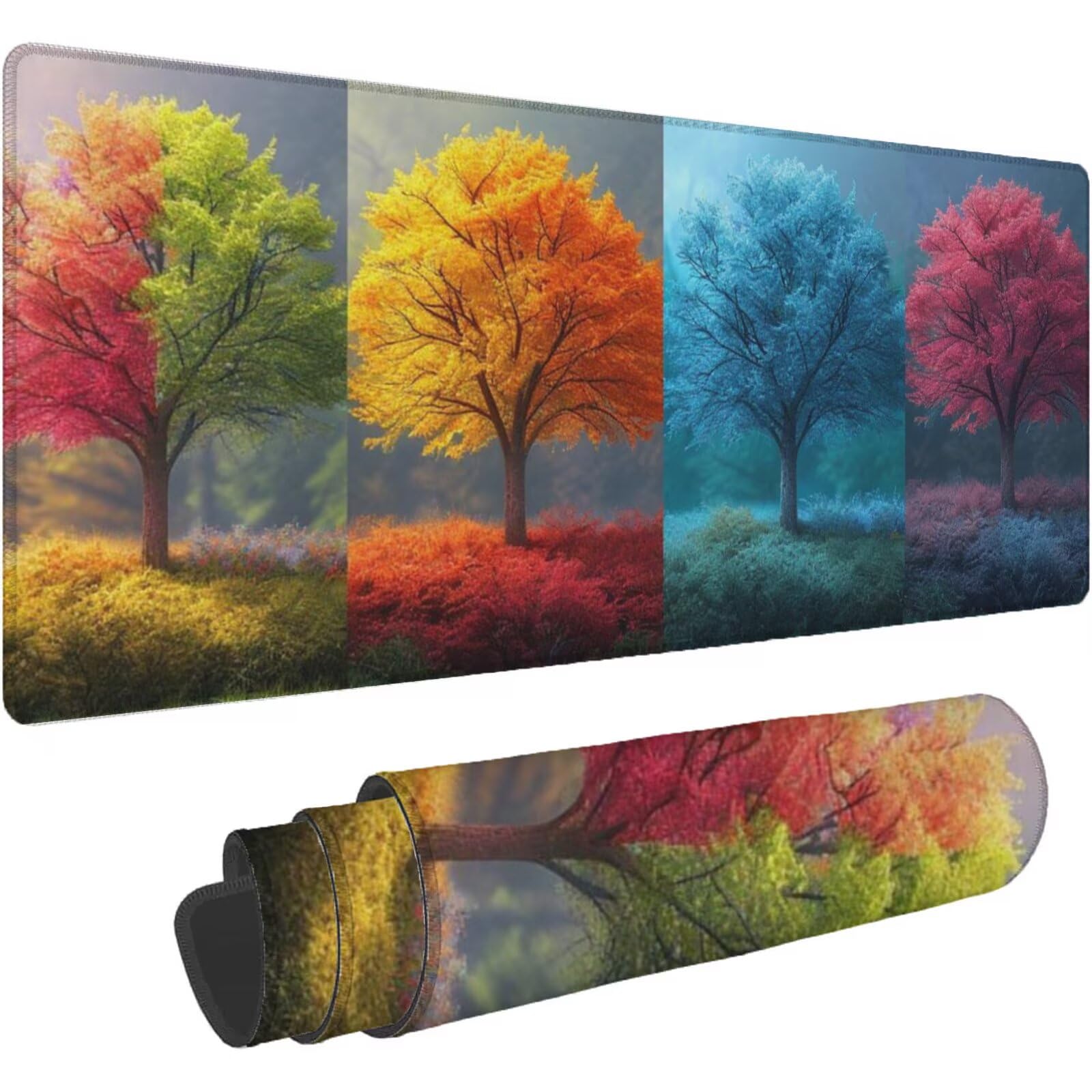 Podkładka pod mysz dla graczy spalona pomarańczowa podkładka pod mysz XXL 1600 x 800 mm mata biurkowa turkusowa podkładka pod mysz wodoodporna podkładka pod mysz do gier szyte krawędzie poprawia