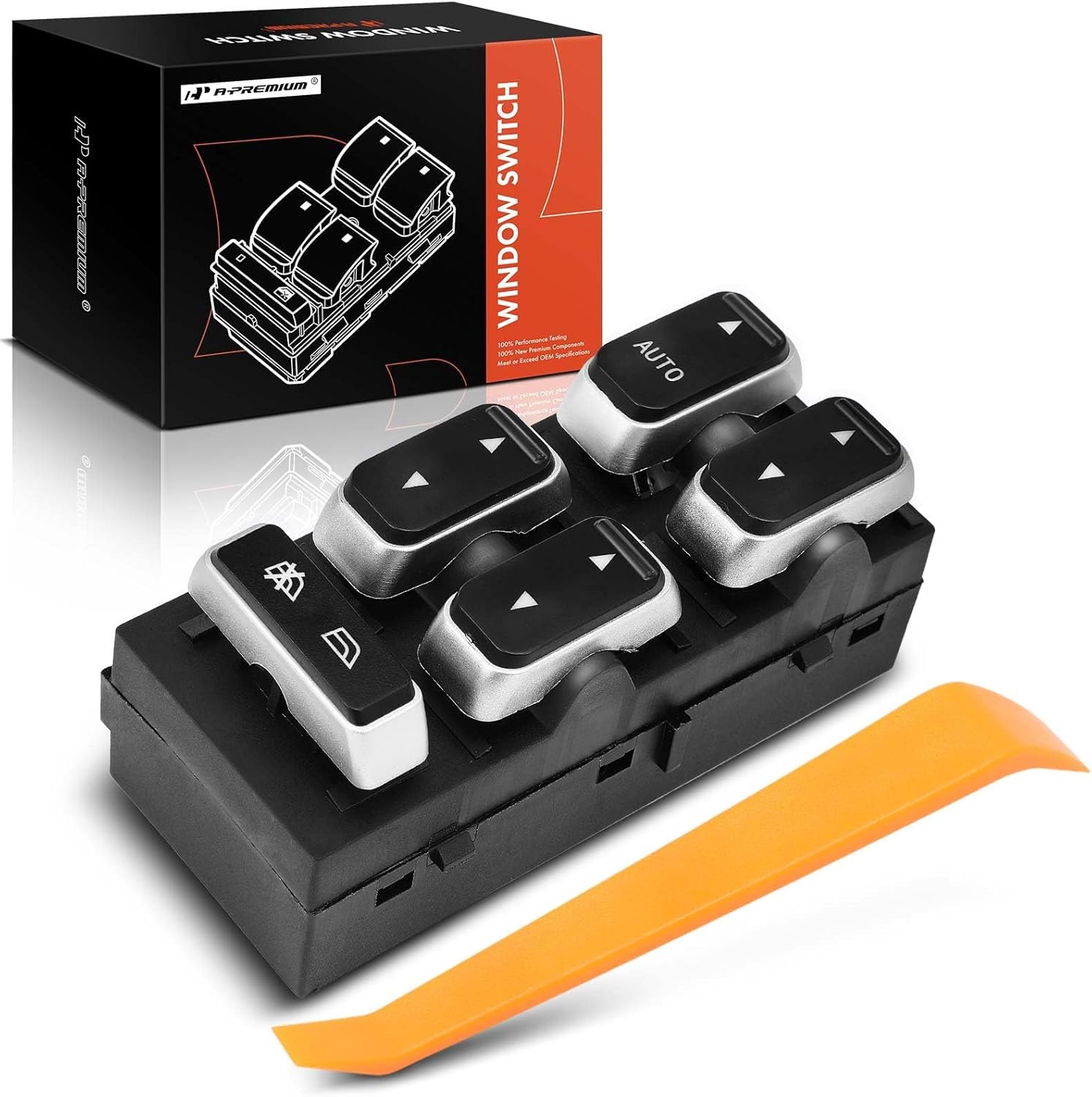 A-Premium Front Left Driver Side Master Power Window Switch Compatible with Lincoln Town Car 2003 2004 2005 2006 2007 2008, Sedan, Replace# 5W1Z-14529-BA, 3W1Z14529BA
