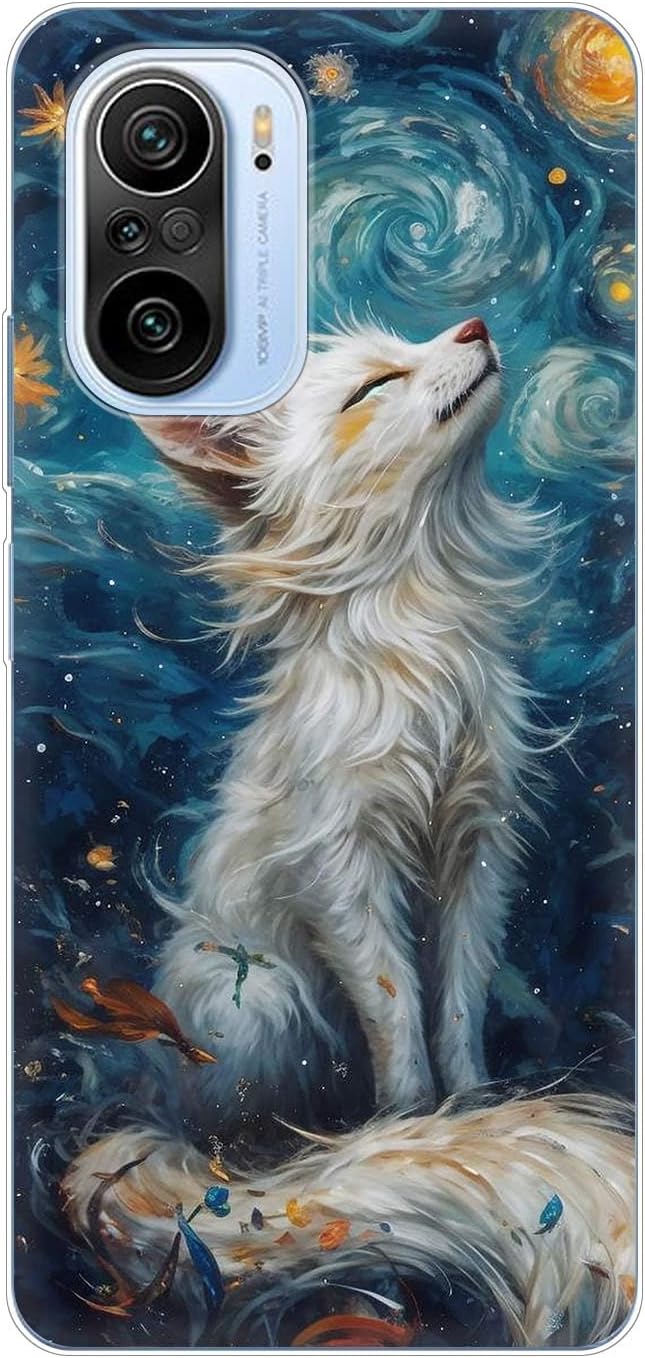 Case Compatible with Xiaomi Mi 11i 5G,Clear with Pattern Slim Protective Soft Bumper Phone Cover Design Shockproof Slim TPU Fox