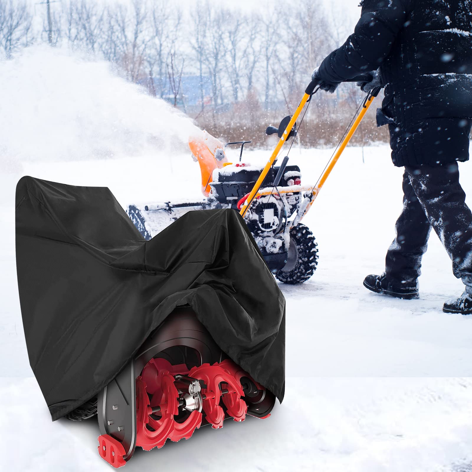 Amazon | bruwaa 除雪機カバー 420D防水オックスフォード布